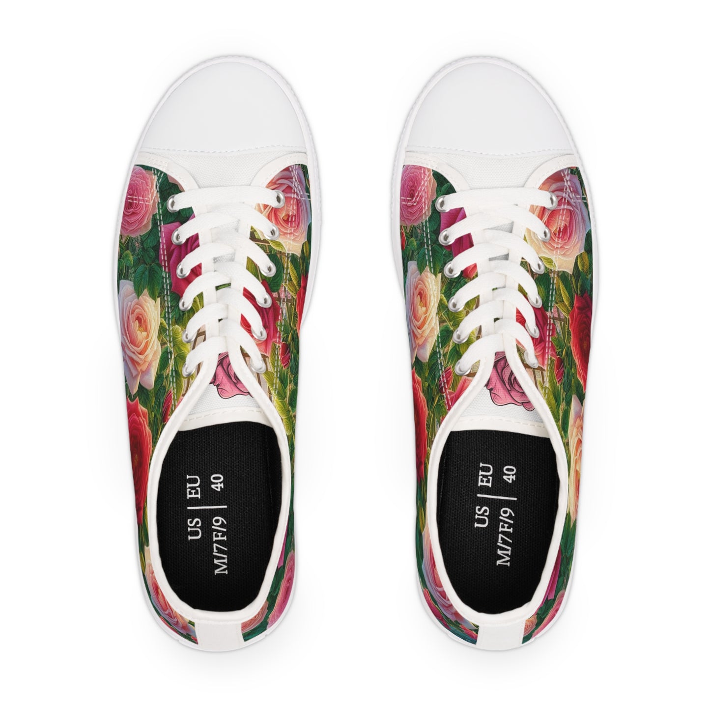 Women's Roses Garden Low Top Sneakers