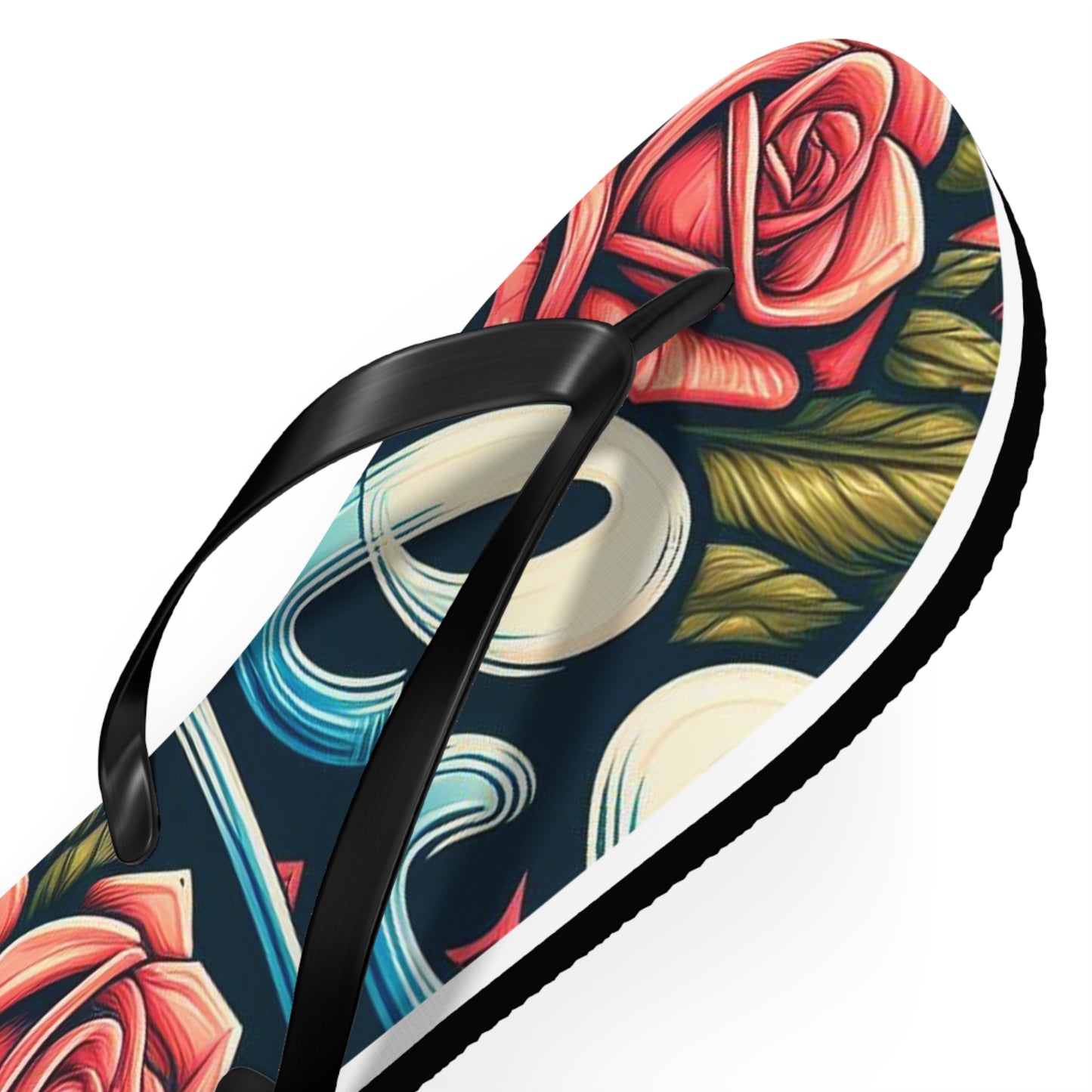 Roses Graffiti #16 Flip Flops