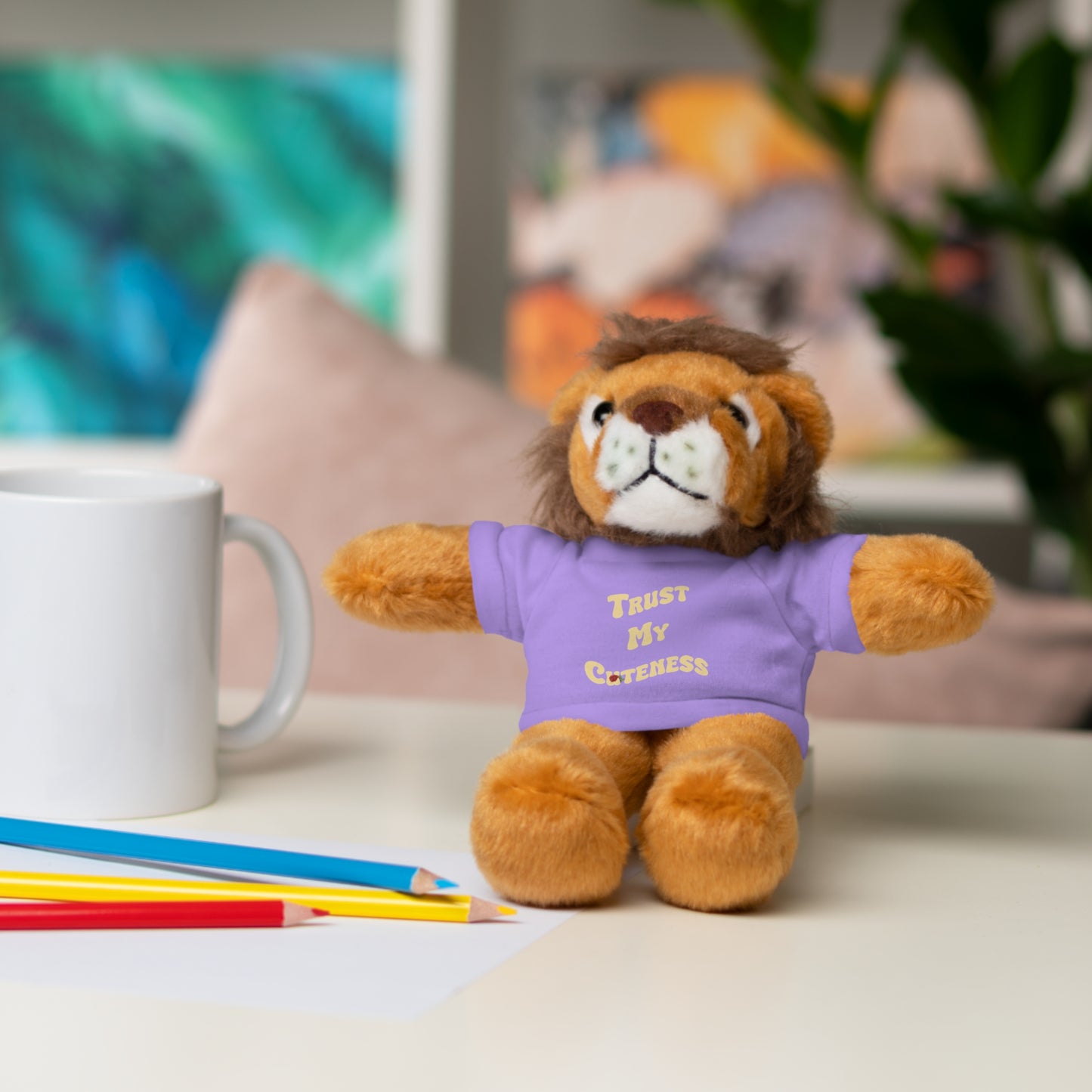 Stuffed Animals with Trust My Cuteness Tee