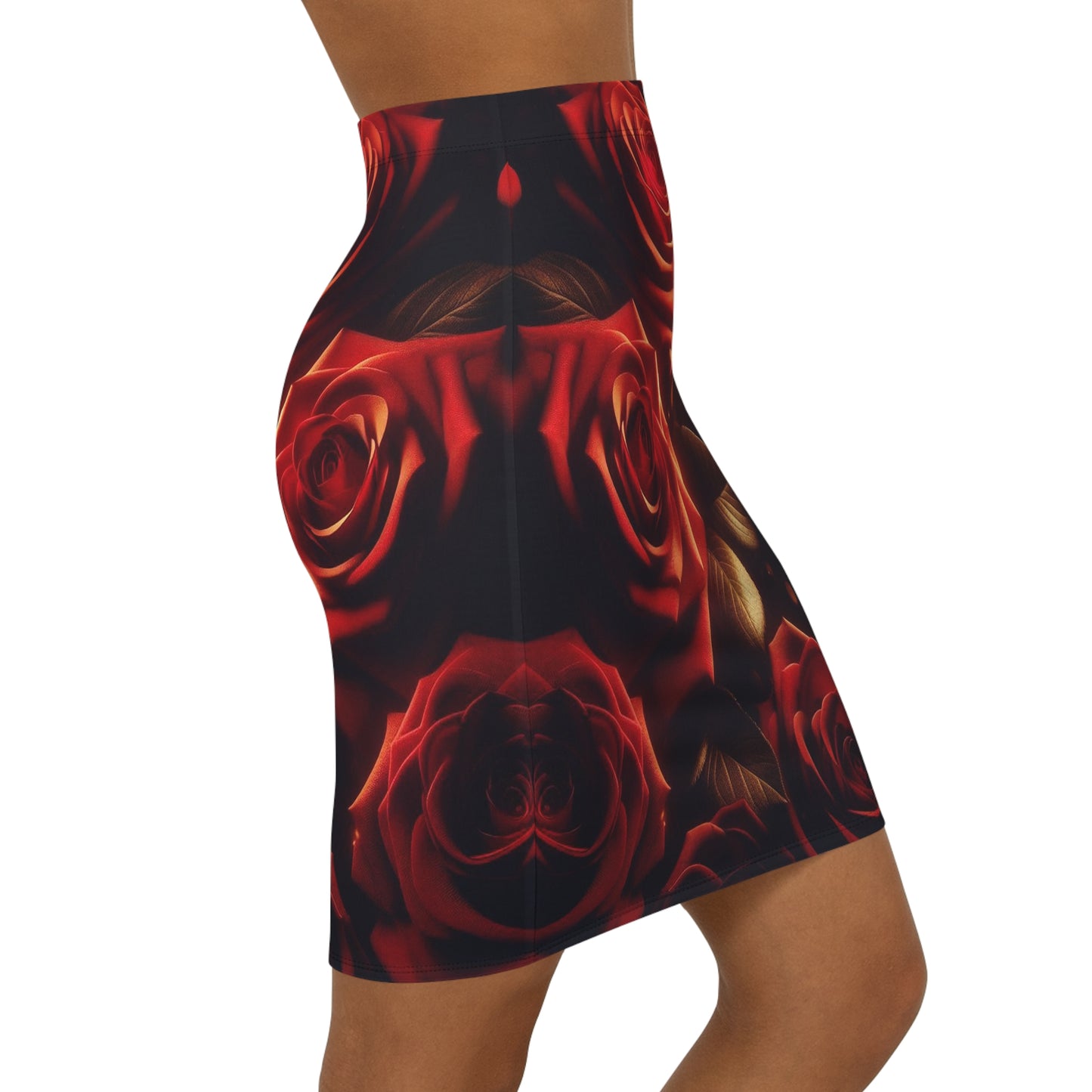 Roses Mid-Waist Skirt