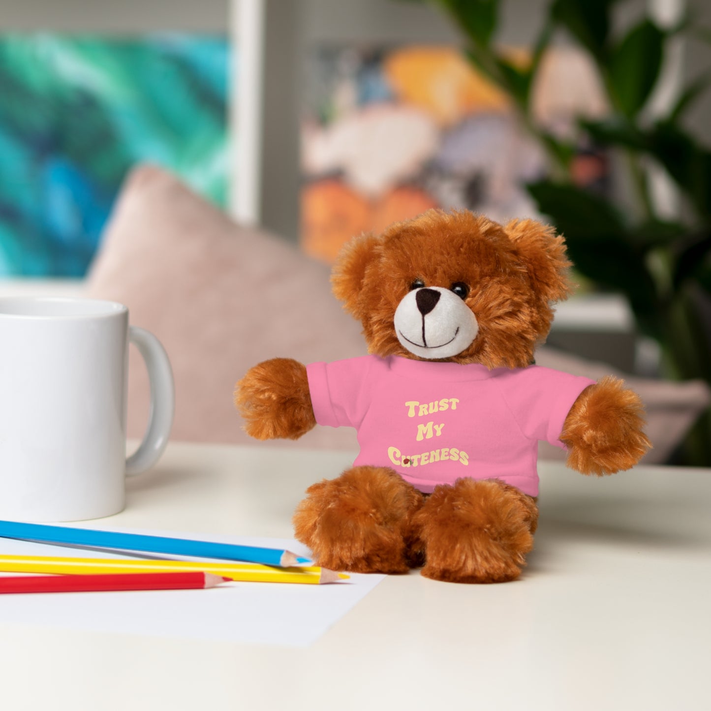 Stuffed Animals with Trust My Cuteness Tee