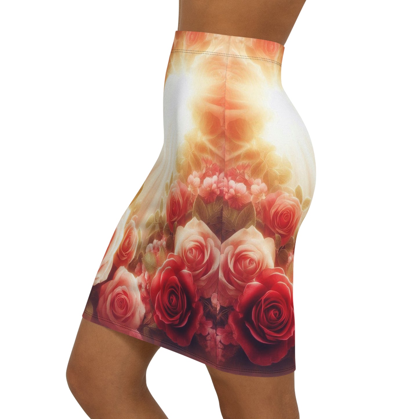 Roses Sunshine Mid-Waist Skirt