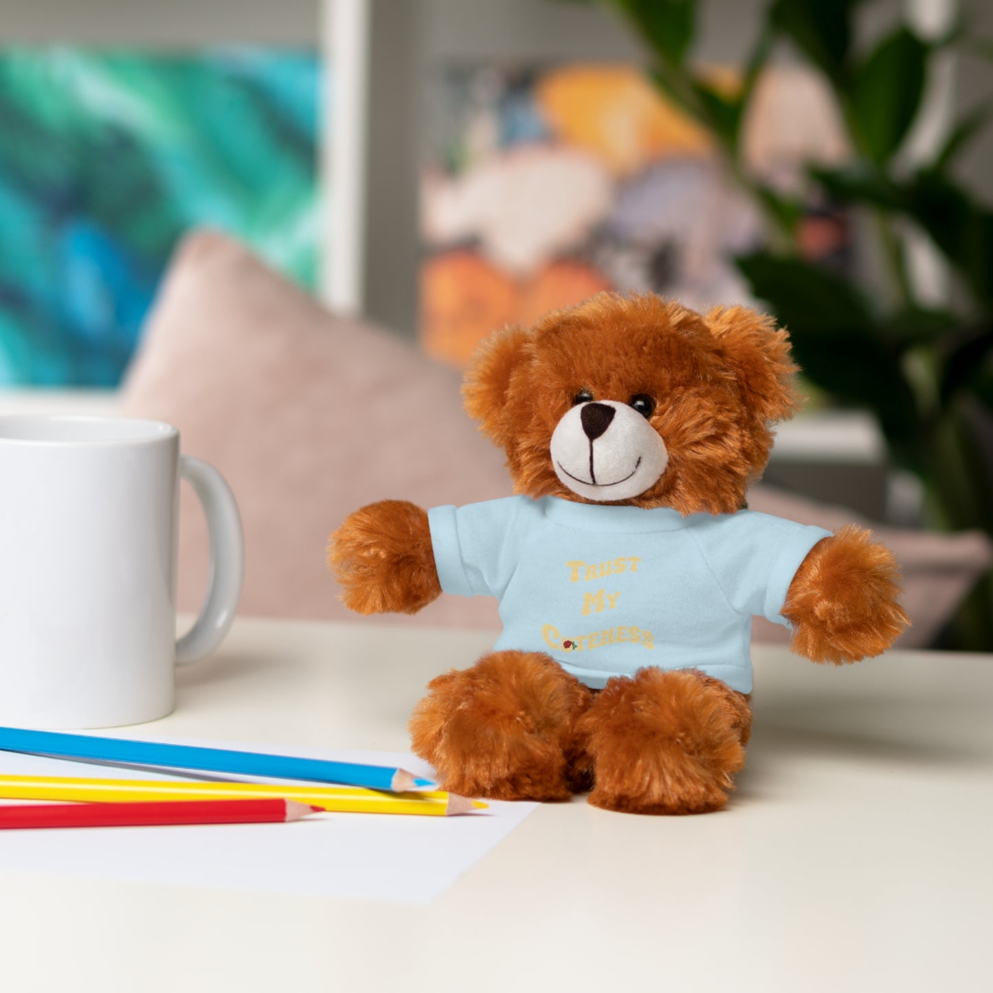 Stuffed Animals with Trust My Cuteness Tee
