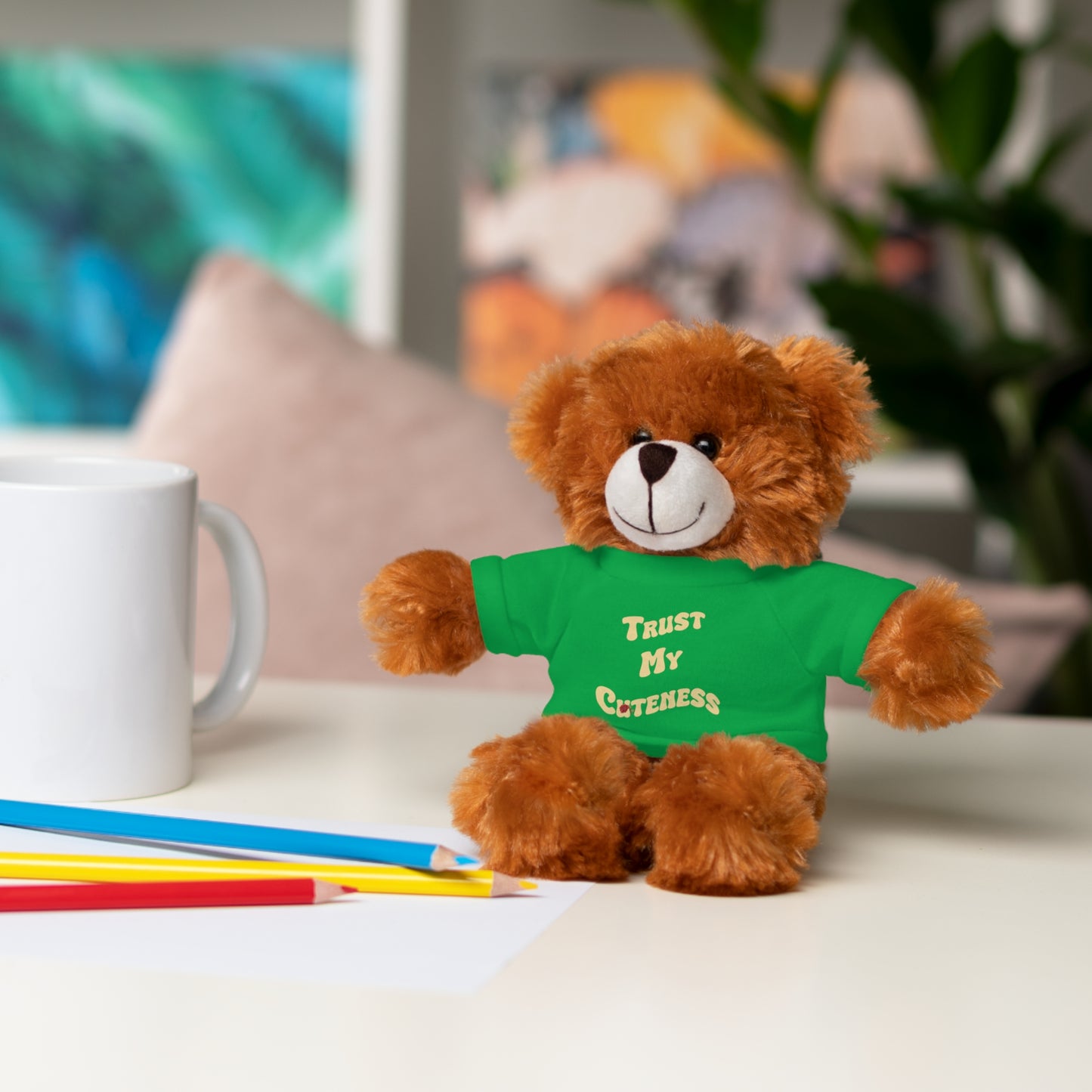 Stuffed Animals with Trust My Cuteness Tee