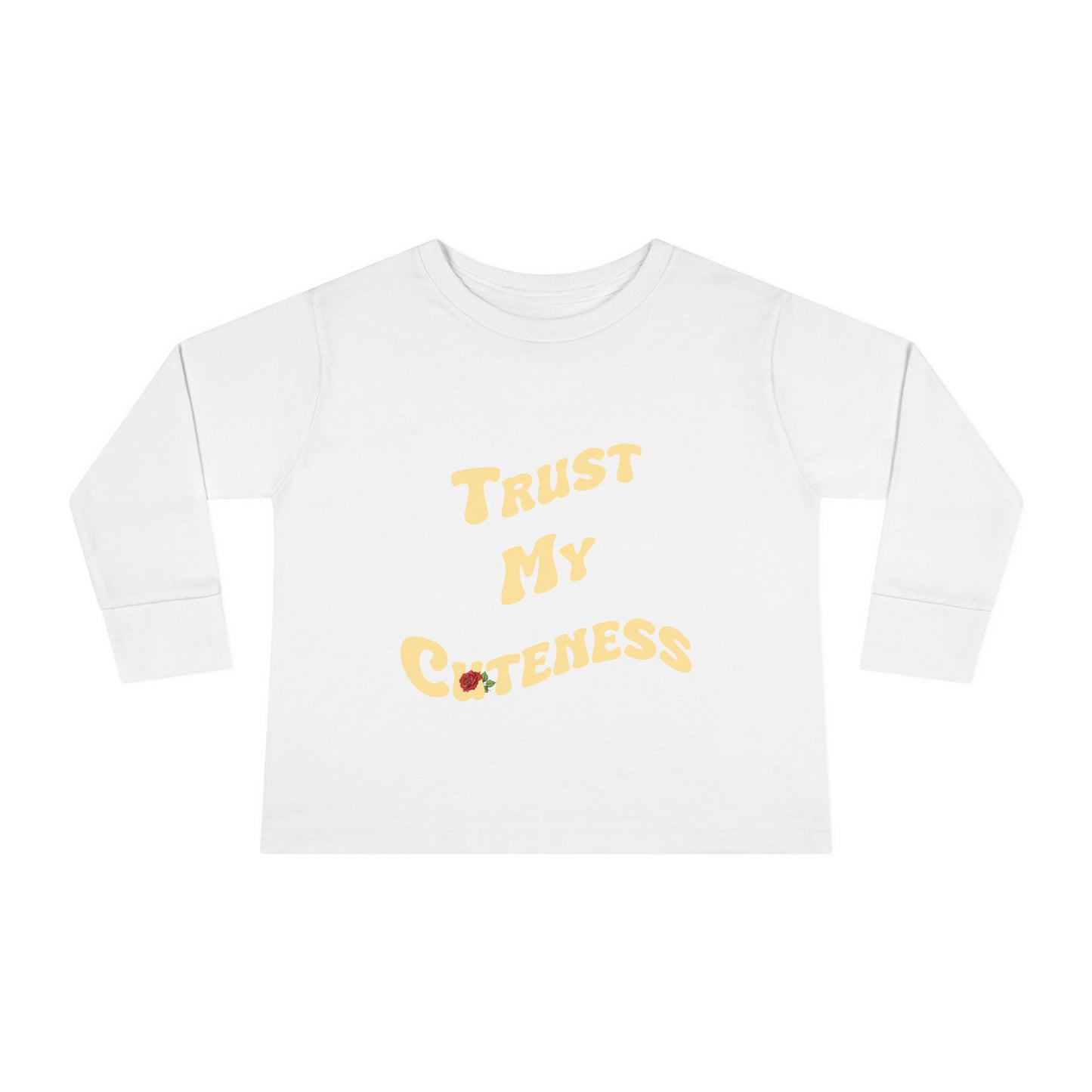Trust My Cuteness Toddler Girls Long Sleeve Tee