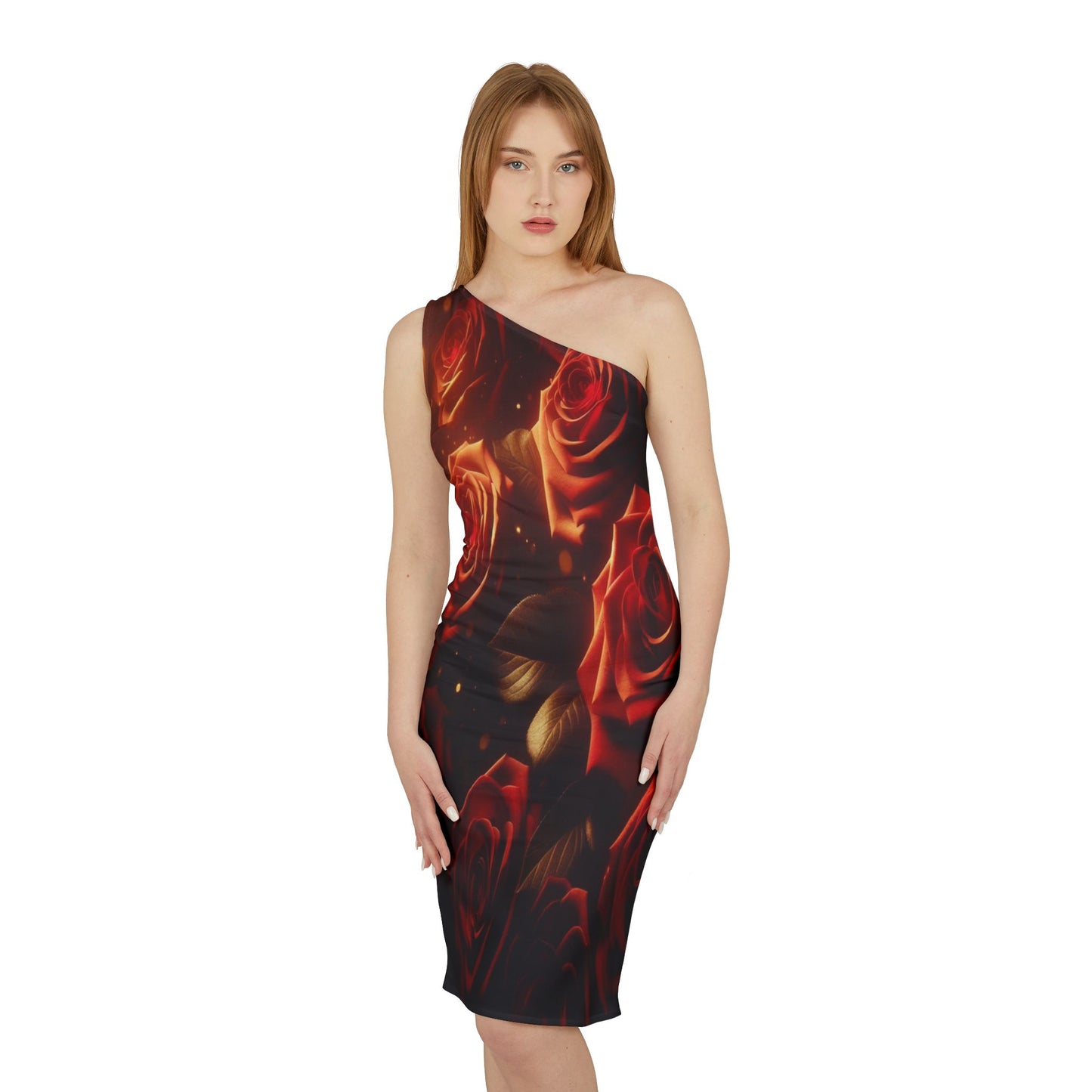 Roses Sunlight #2 Shoulder Dress