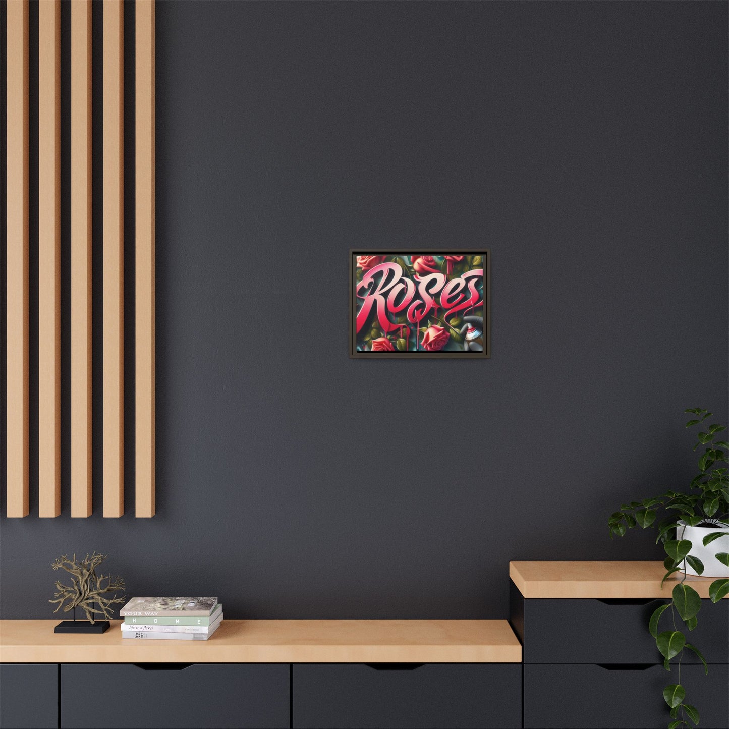 Roses Drip #26 Matte Canvas Framed