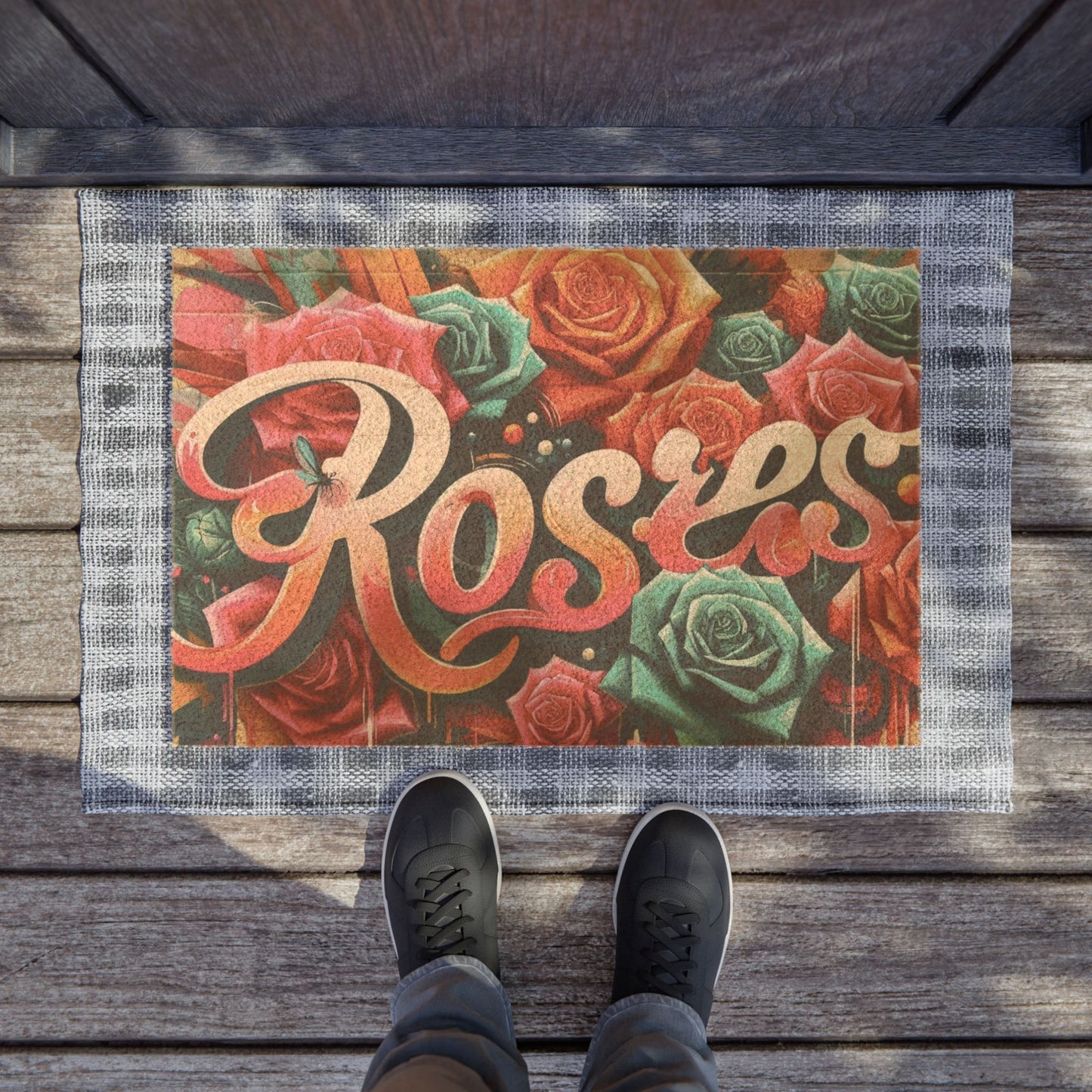 Roses Graffiti #1 Doormat