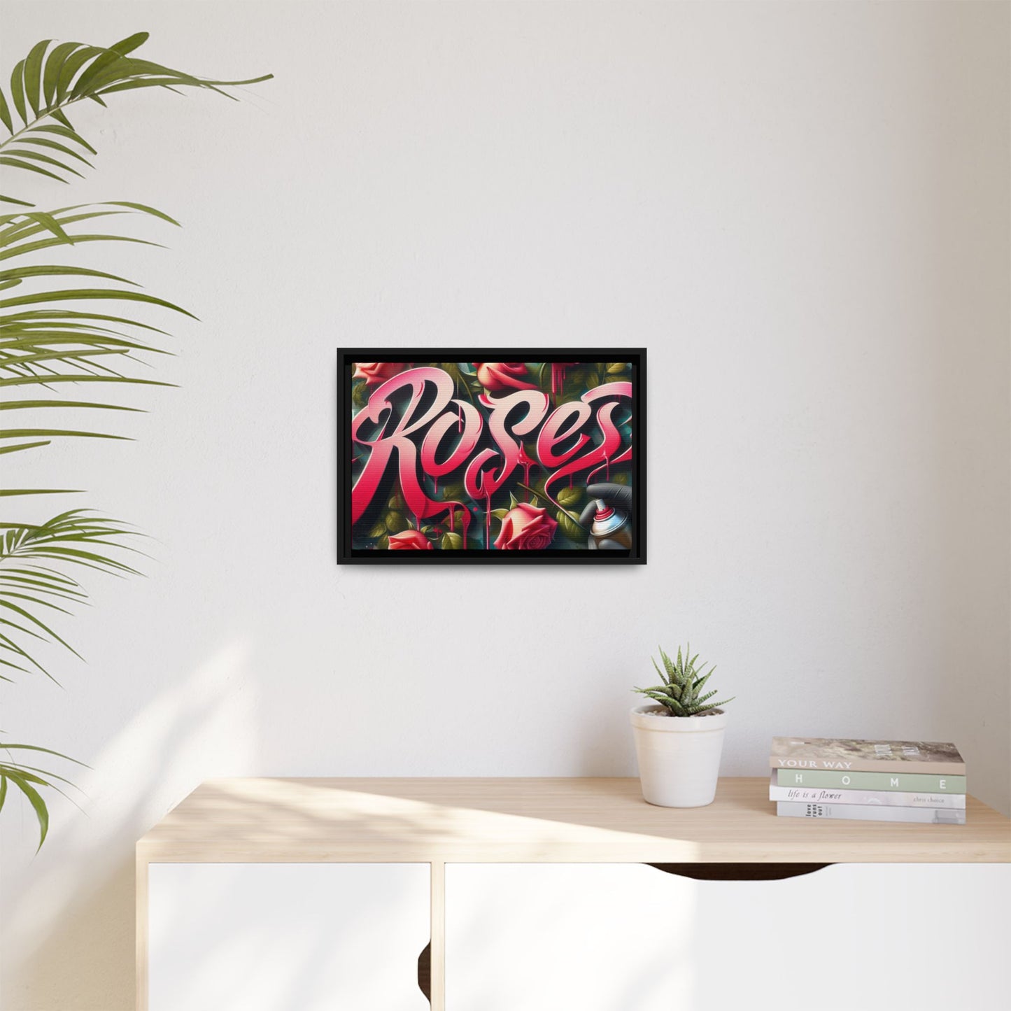 Roses Drip #26 Matte Canvas Framed