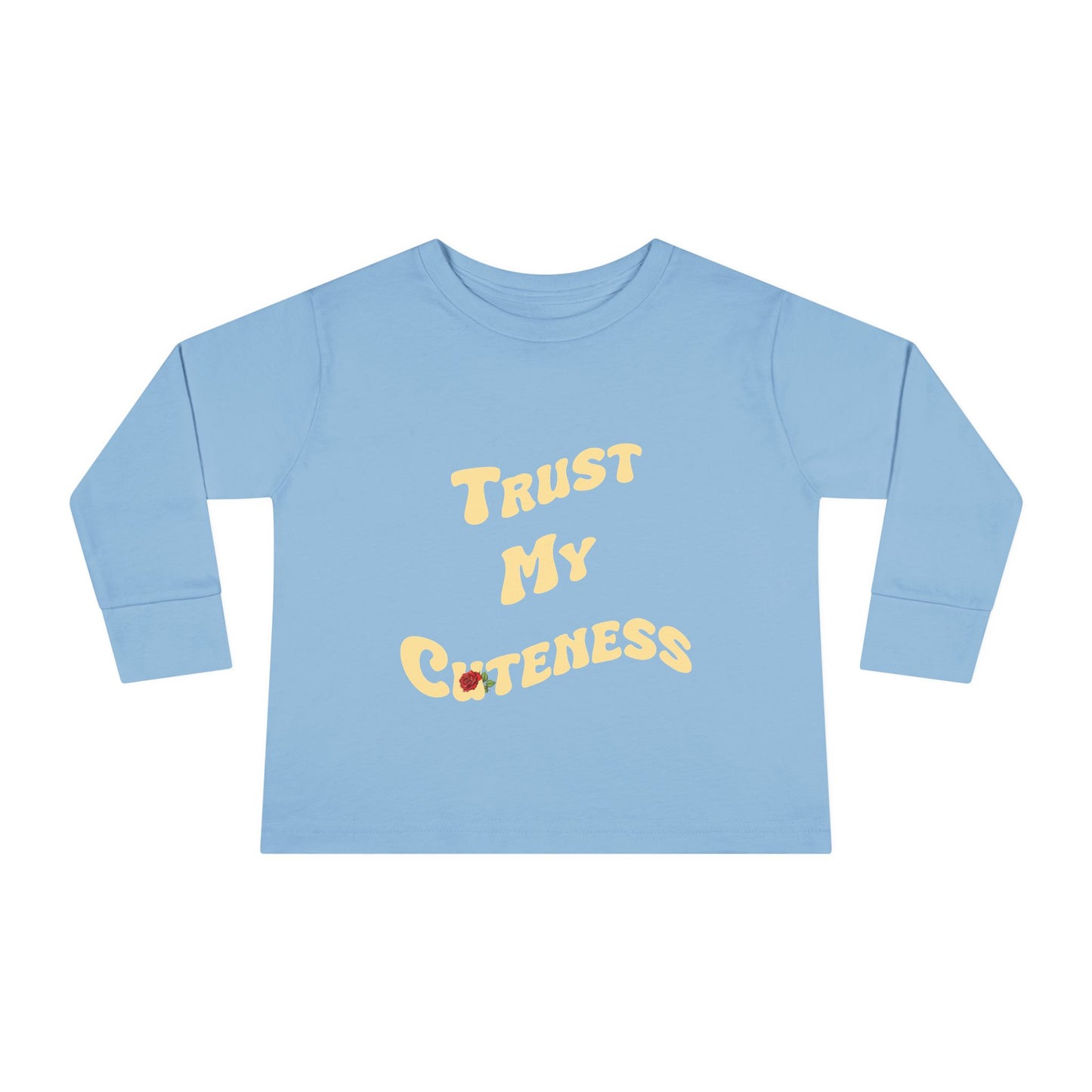 Trust My Cuteness Toddler Girls Long Sleeve Tee