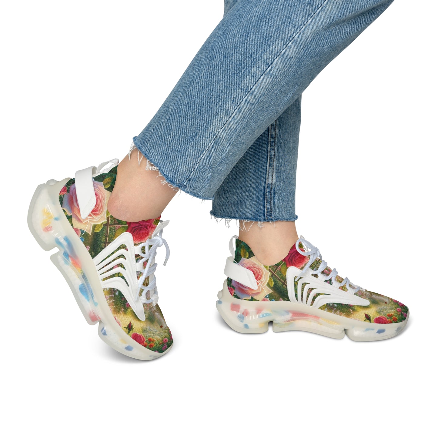 Women's Roses Garden Mesh Sneakers