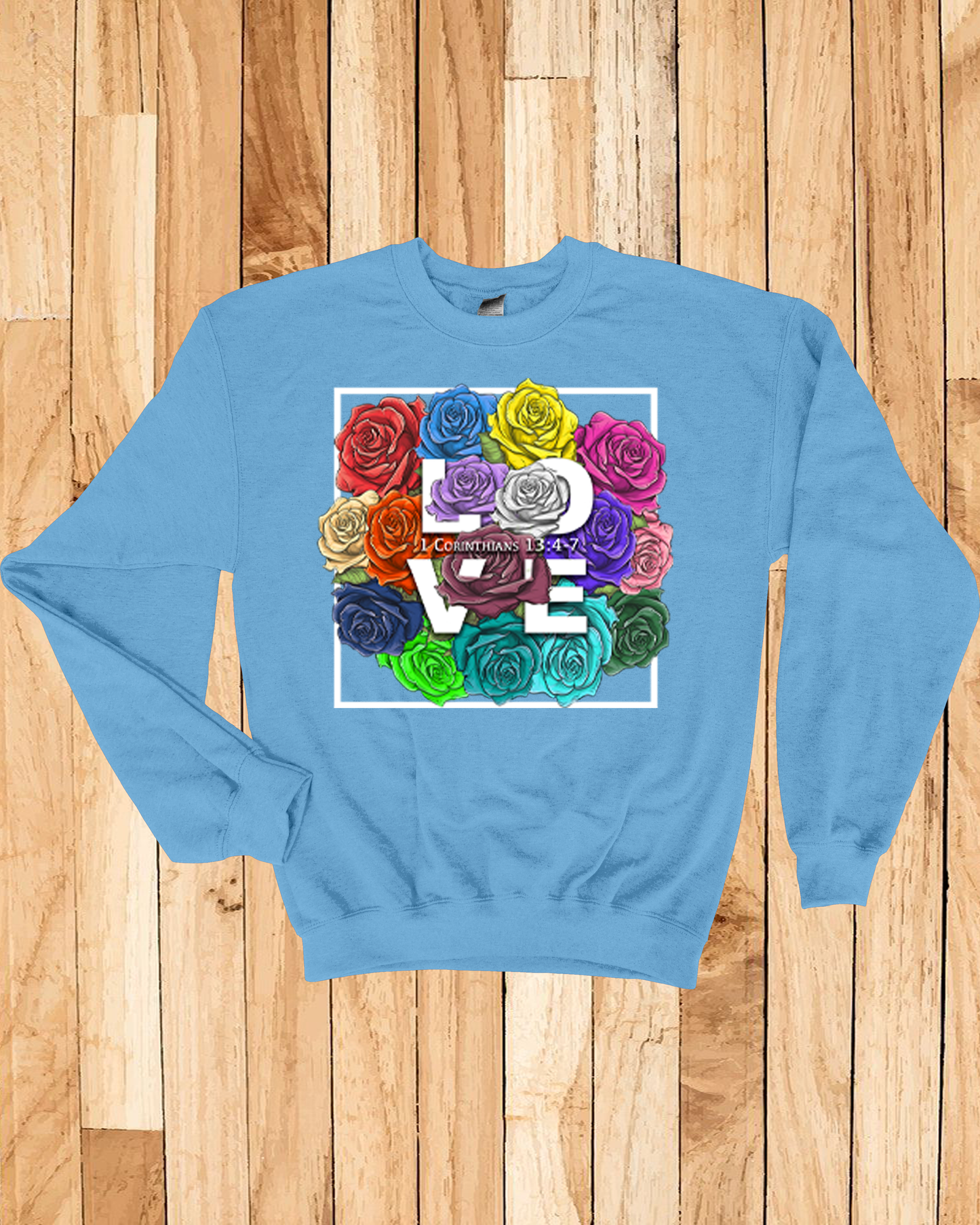 Roses LOVE Frame Bouquet Sweatshirt
