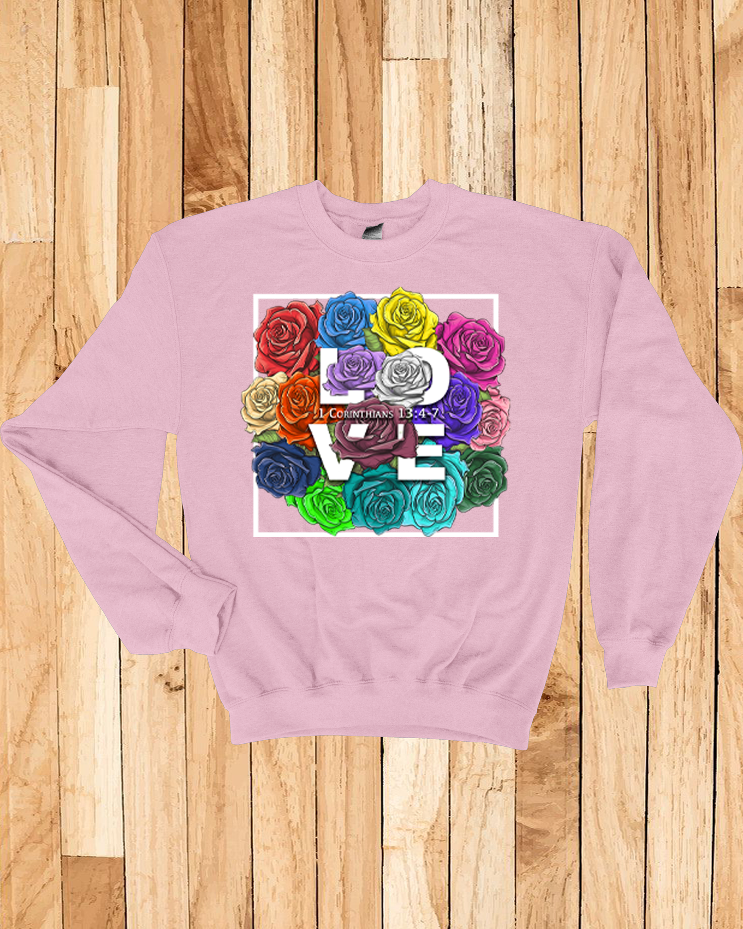 Roses LOVE Frame Bouquet Sweatshirt