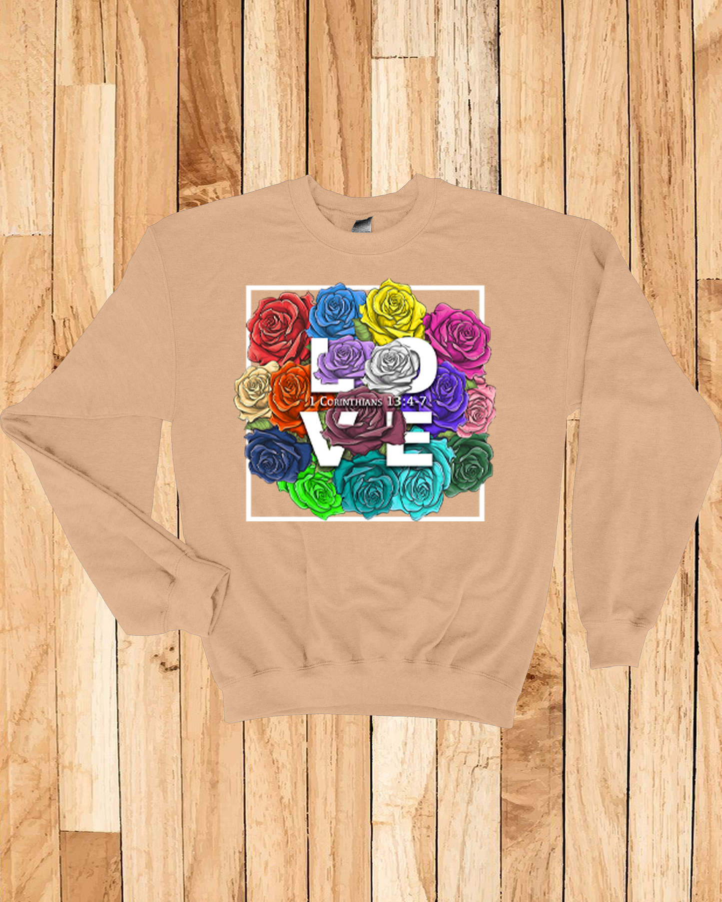 Roses LOVE Frame Bouquet Sweatshirt