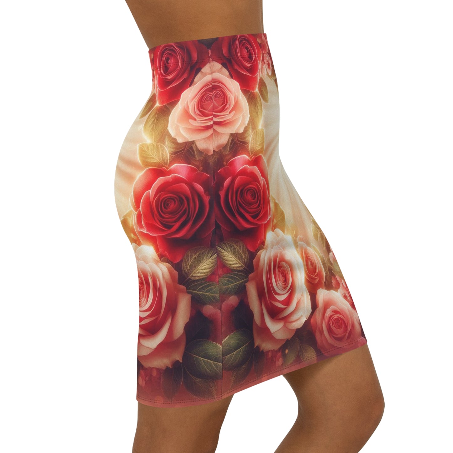 Roses Sunshine Mid-Waist Skirt