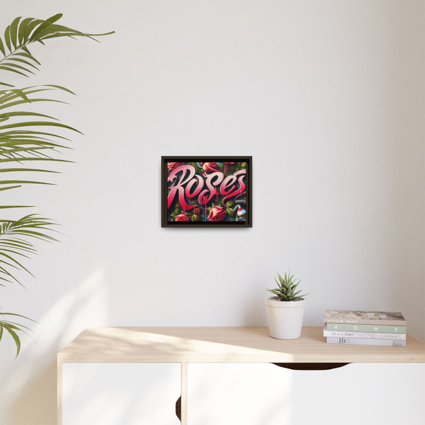 Roses Drip #26 Matte Canvas Framed