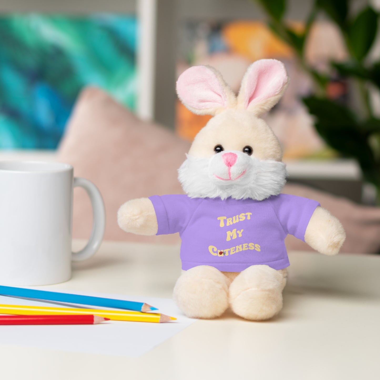 Stuffed Animals with Trust My Cuteness Tee