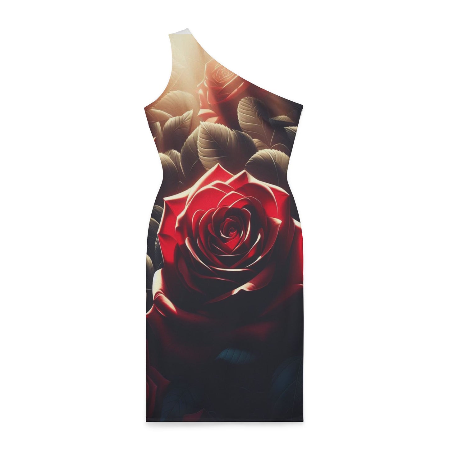 Roses Sunlight #1 Shoulder Dress