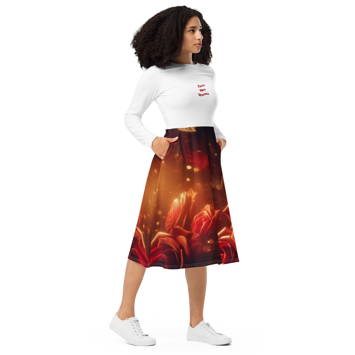 Roses Dark Sunlight Worship Dress