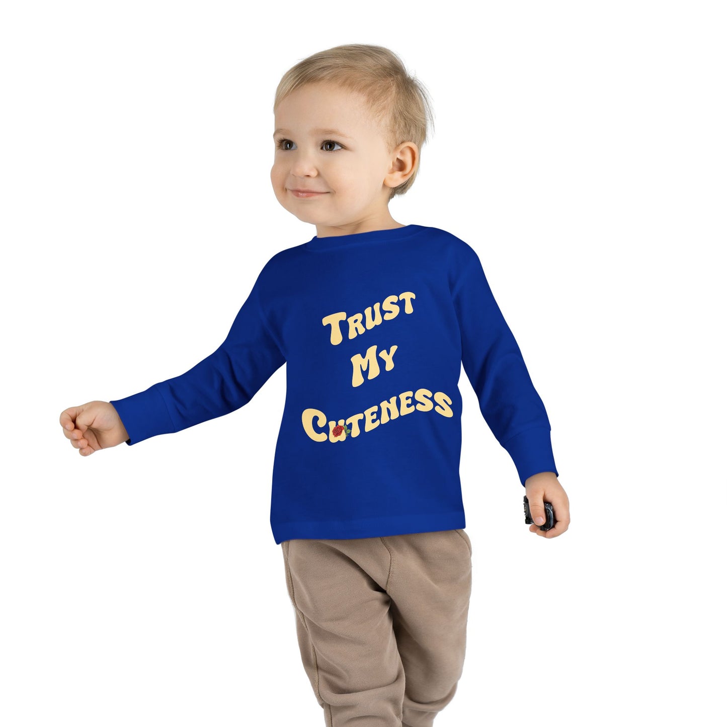 Trust My Cuteness Toddler Girls Long Sleeve Tee