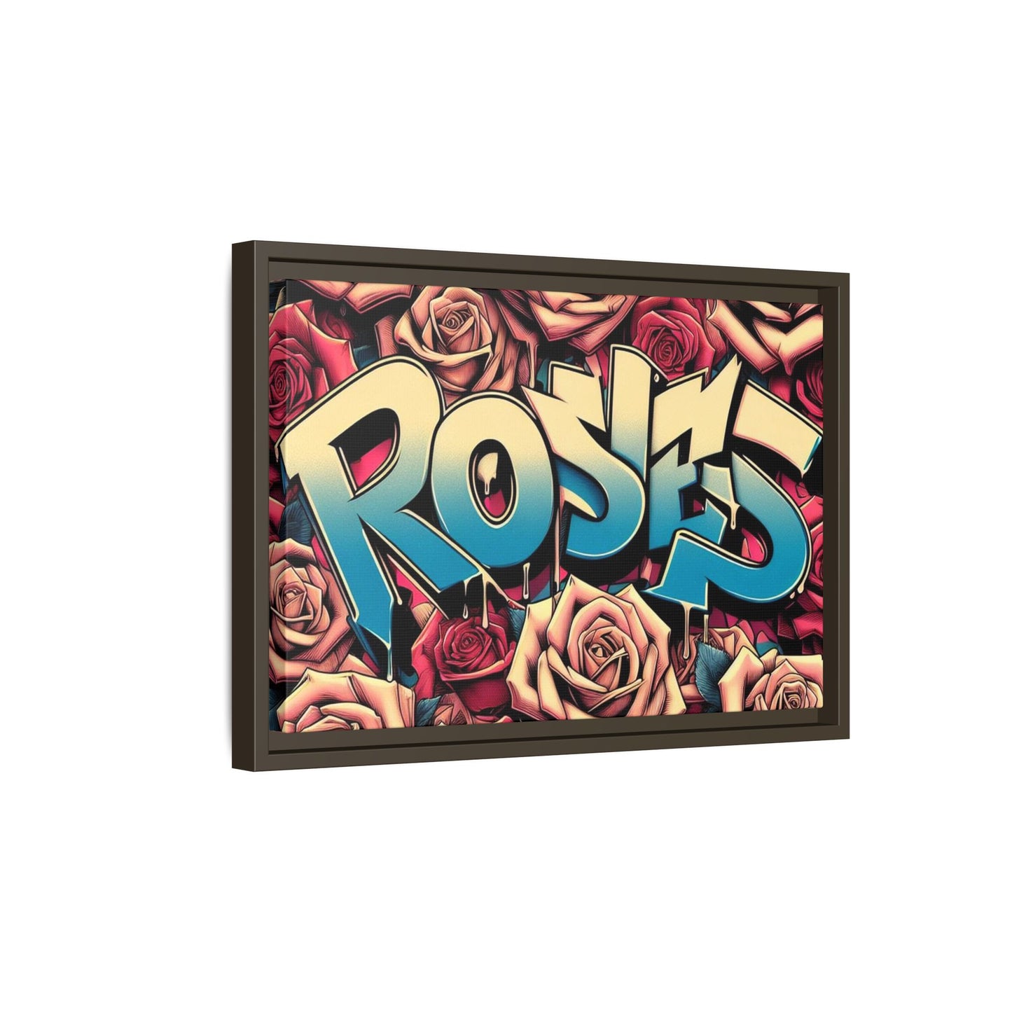 Roses Graffiti #27 Matte Canvas Framed