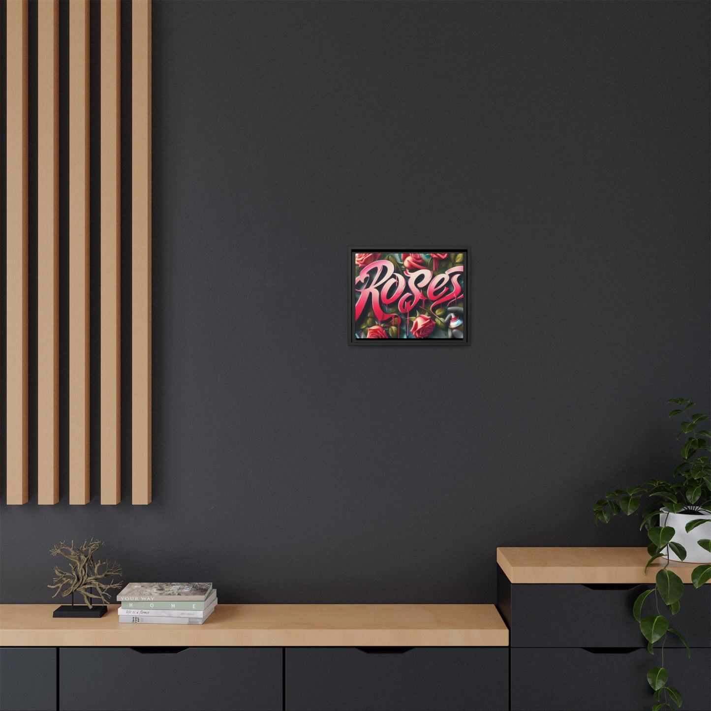 Roses Drip #26 Matte Canvas Framed