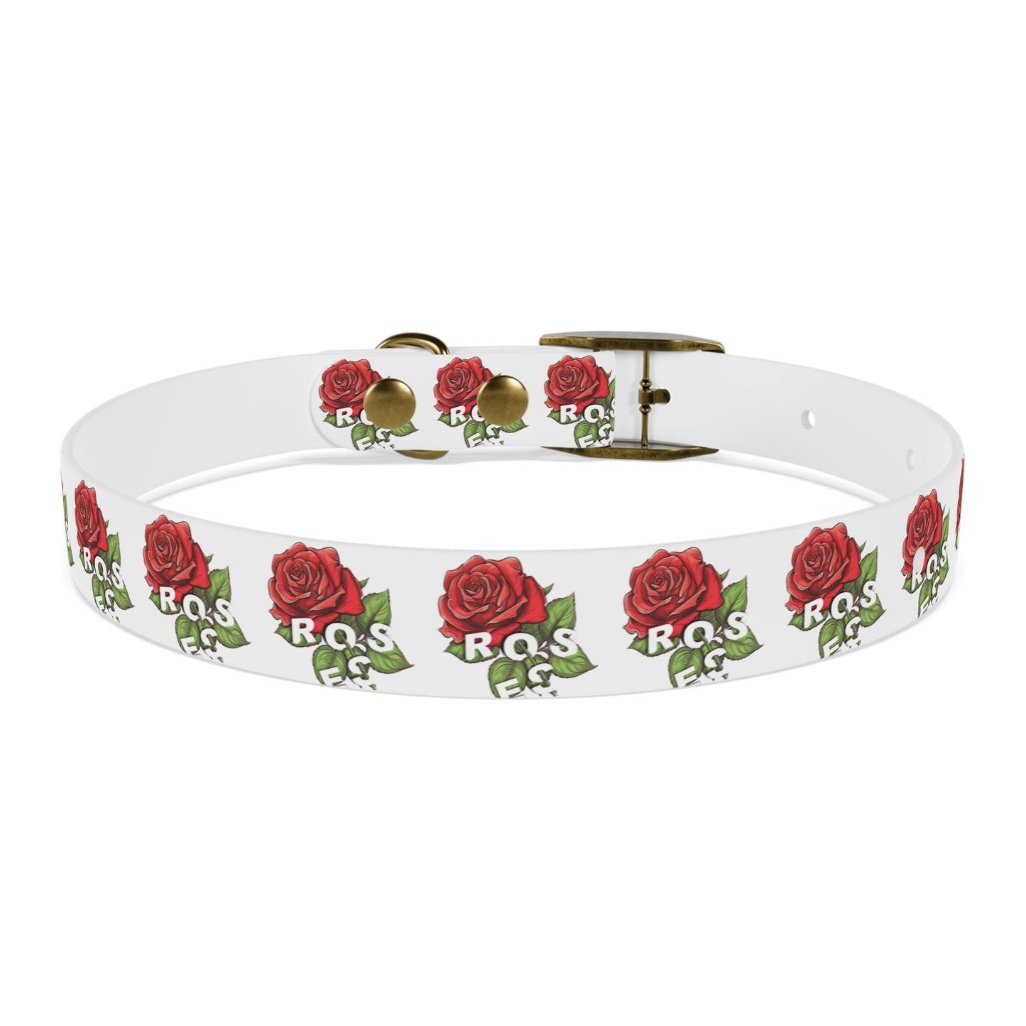 Roses Red Dog Collar
