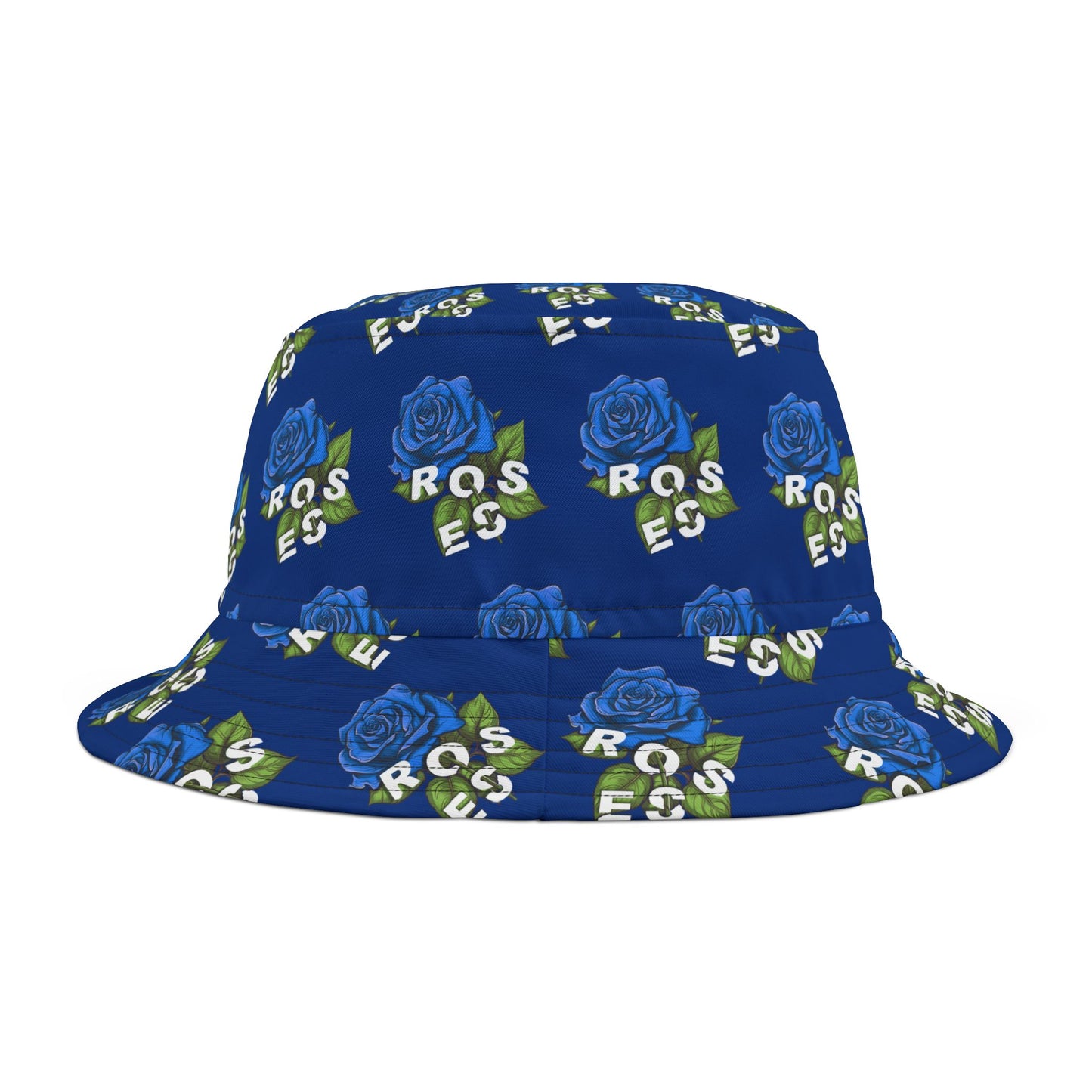 Blue Roses All Over Print Bucket Hat