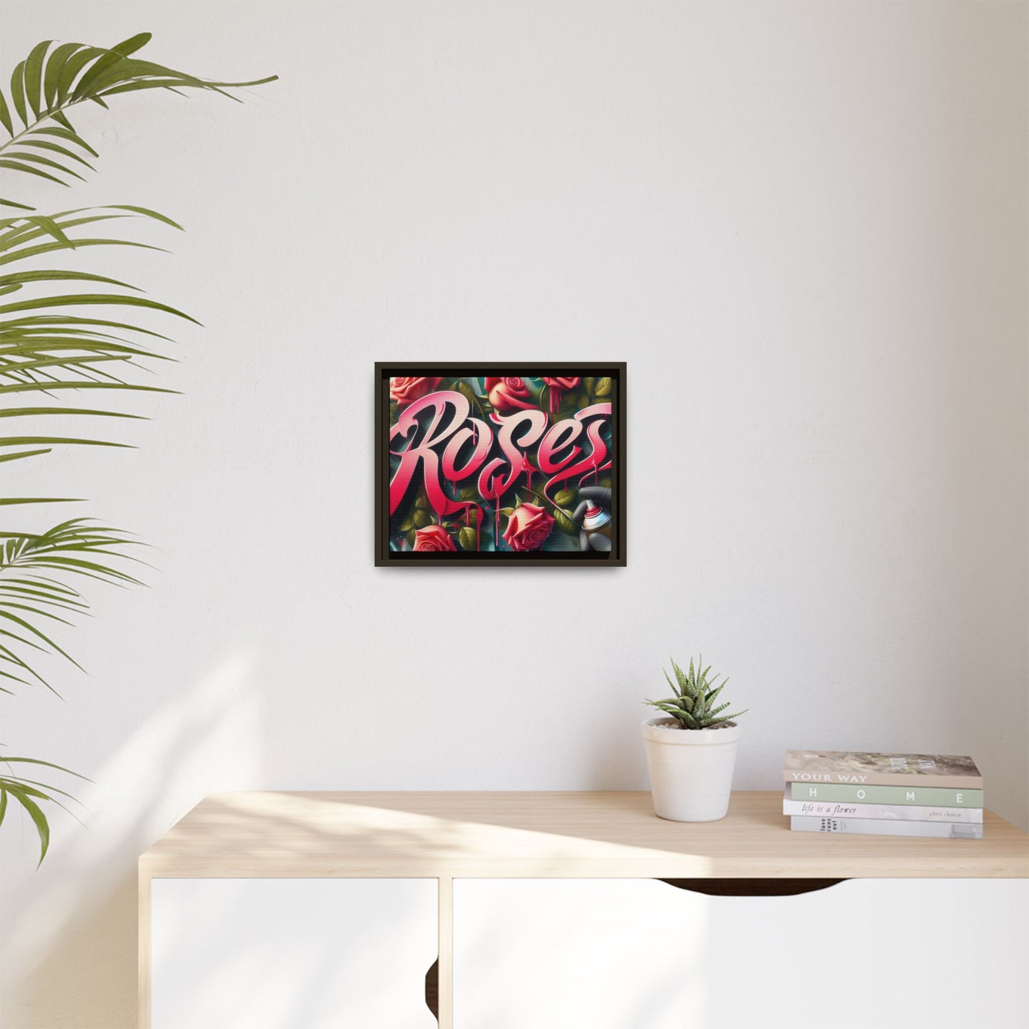 Roses Drip #26 Matte Canvas Framed