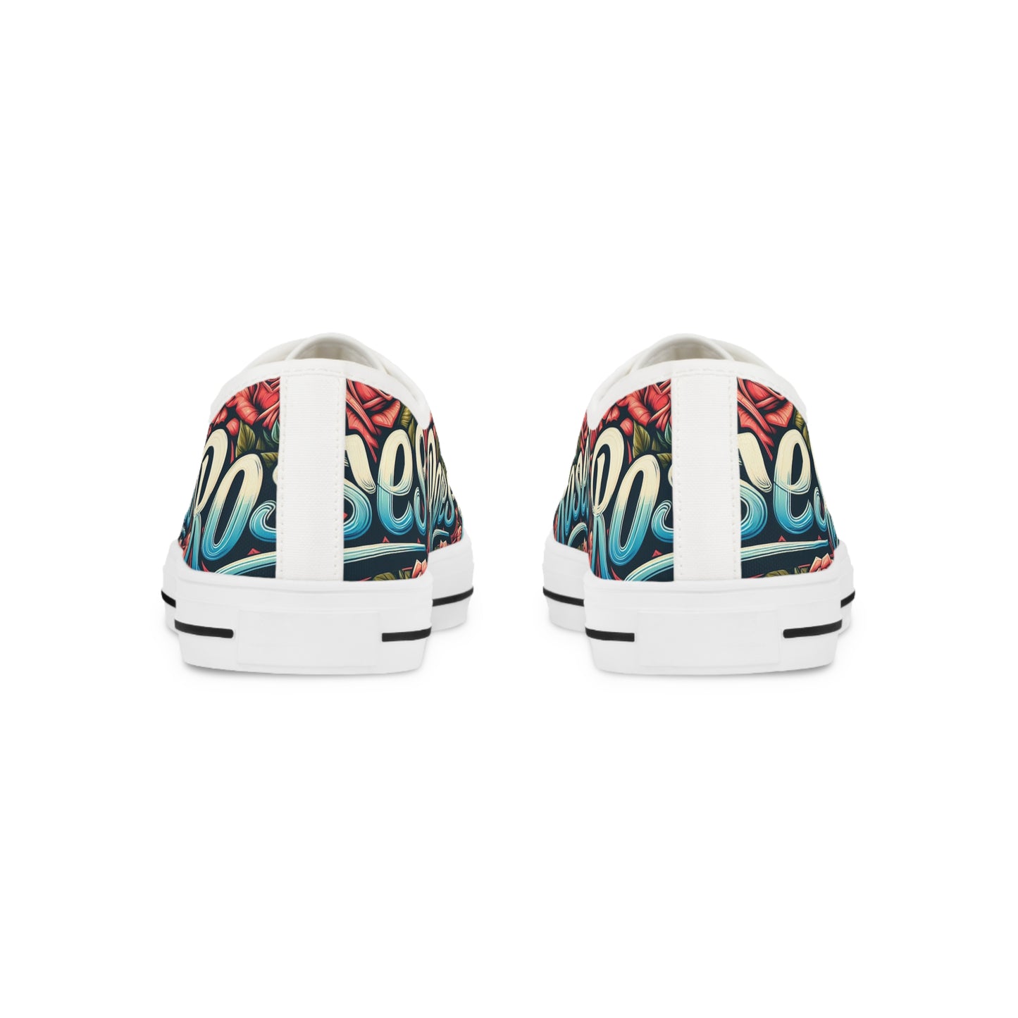 Men's Low Top Rose Graffiti #16 Sneakers