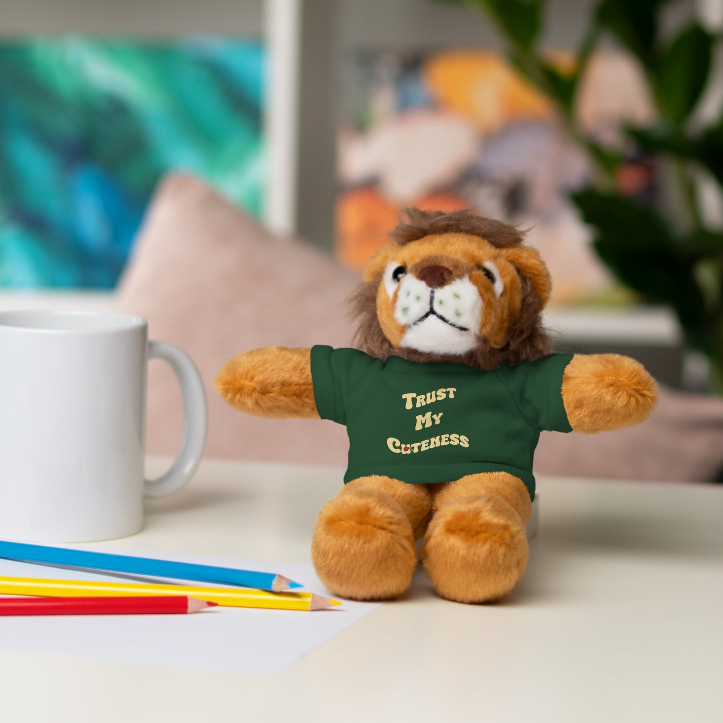 Stuffed Animals with Trust My Cuteness Tee