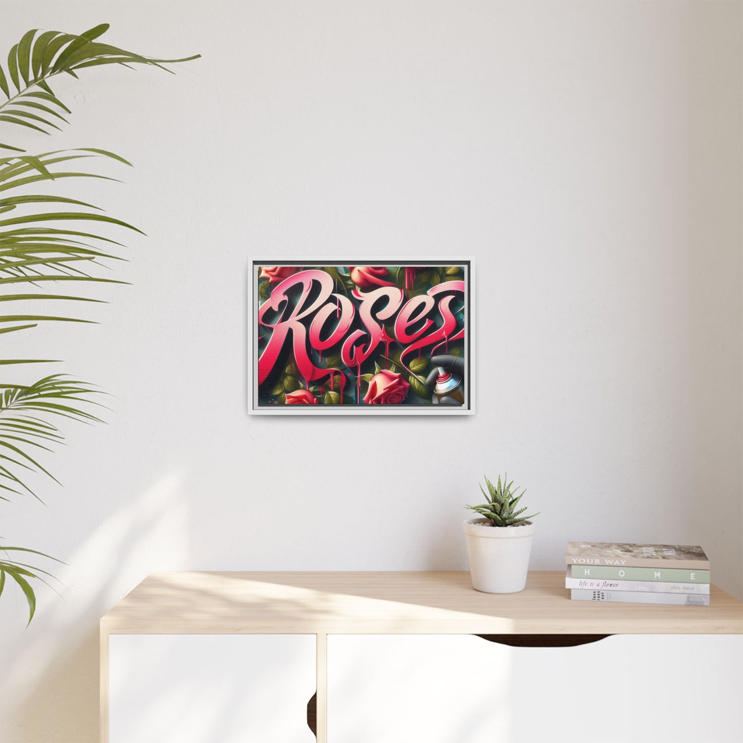 Roses Drip #26 Matte Canvas Framed