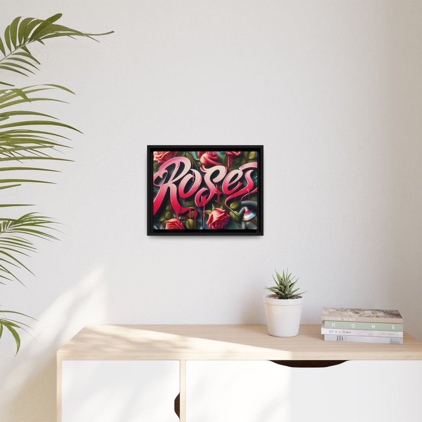 Roses Drip #26 Matte Canvas Framed