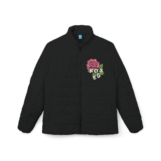 Women’s Pink Signature Roses Puffer Jacket