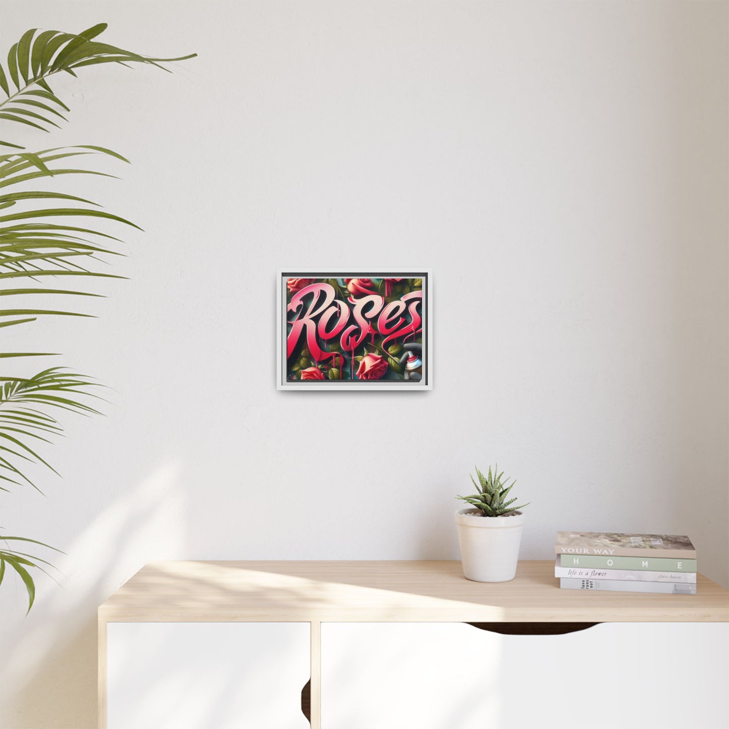 Roses Drip #26 Matte Canvas Framed