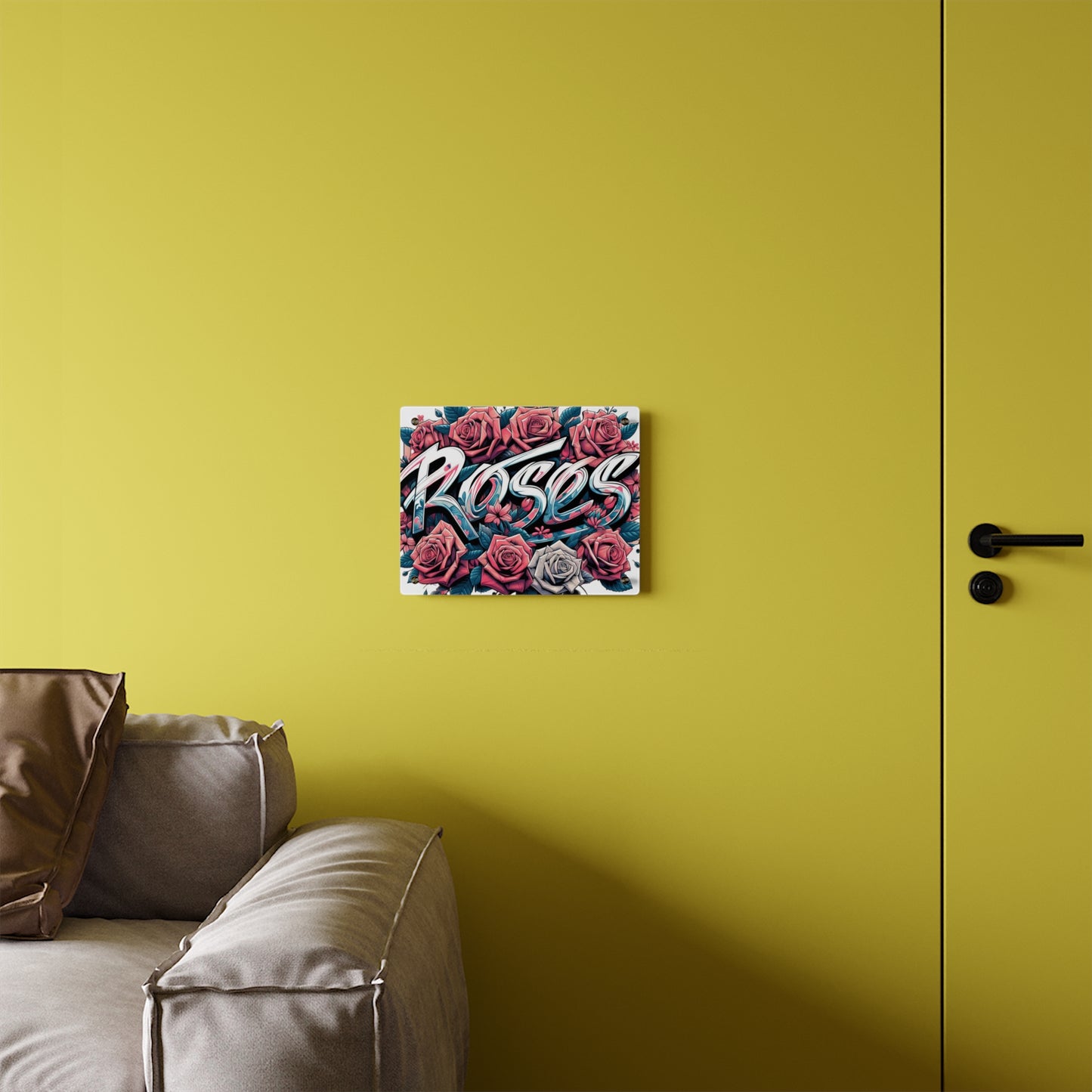 Roses Graffiti #11 Acrylic Wall Art Panel
