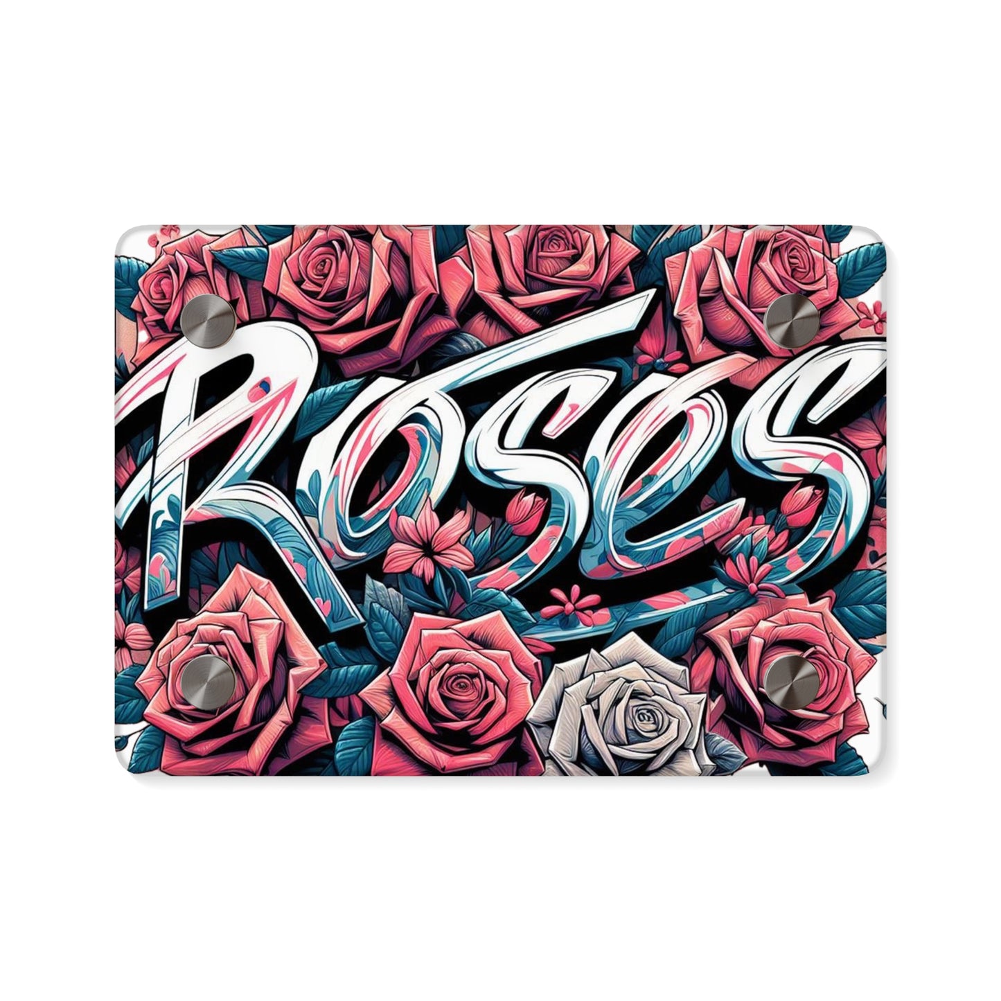 Roses Graffiti #11 Acrylic Wall Art Panel