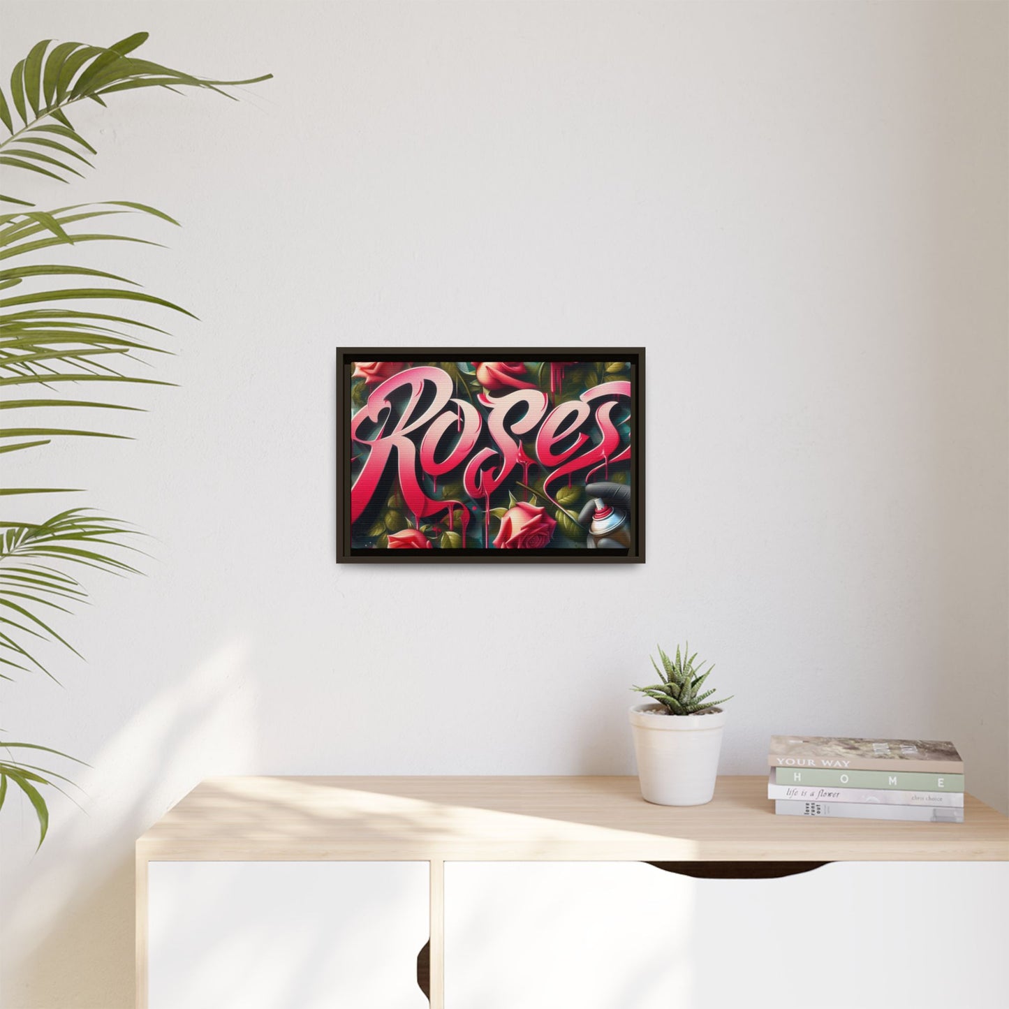 Roses Drip #26 Matte Canvas Framed
