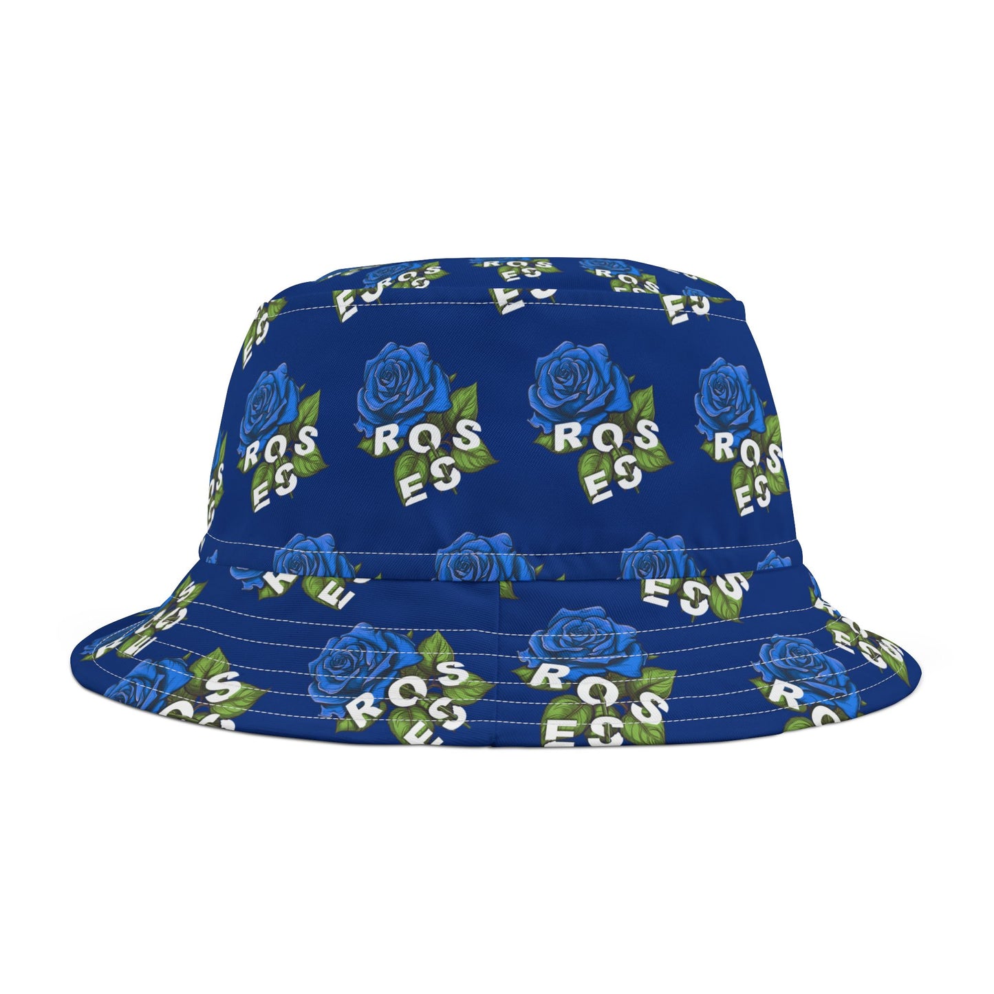 Blue Roses All Over Print Bucket Hat