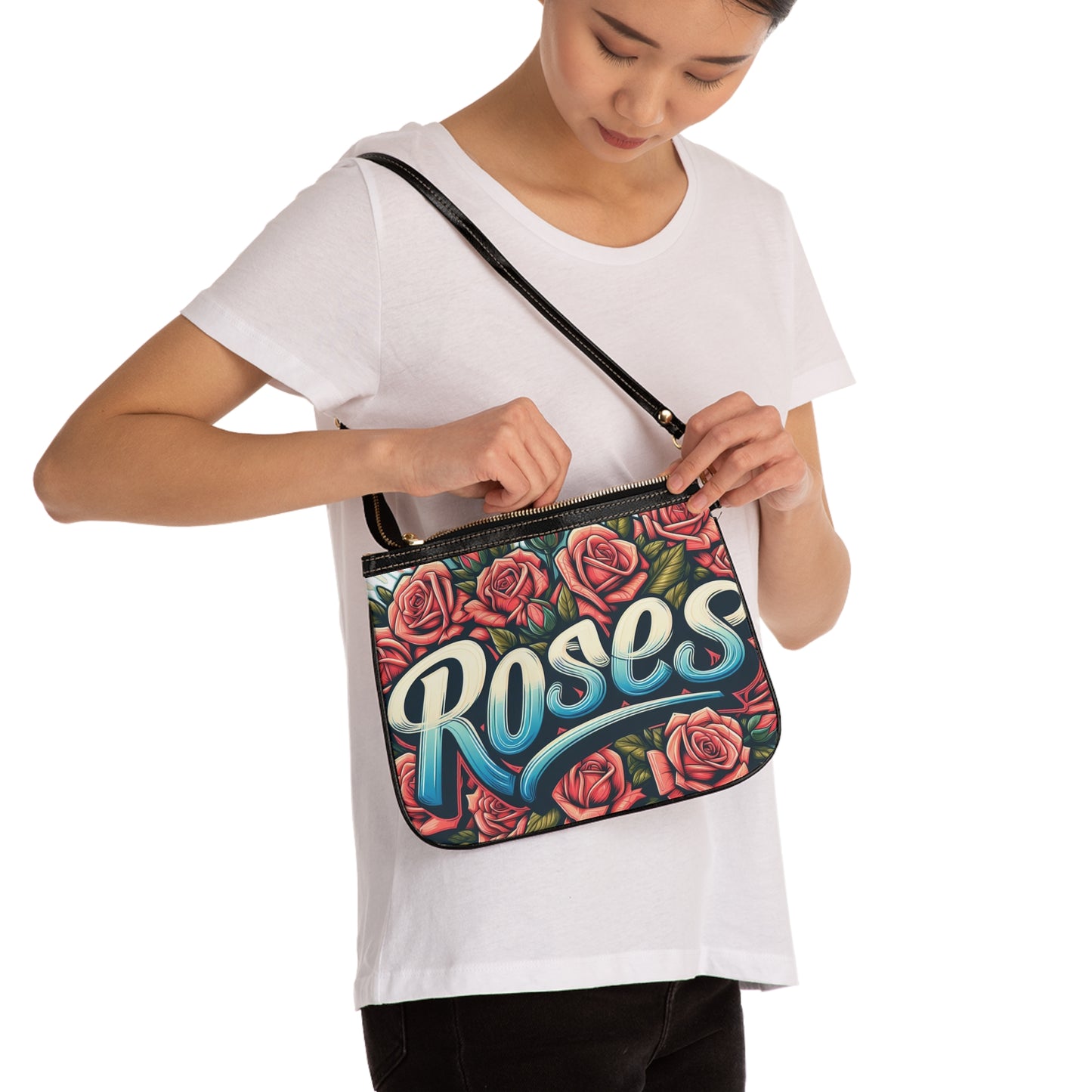 Roses Graffiti #16 Small Shoulder Bag