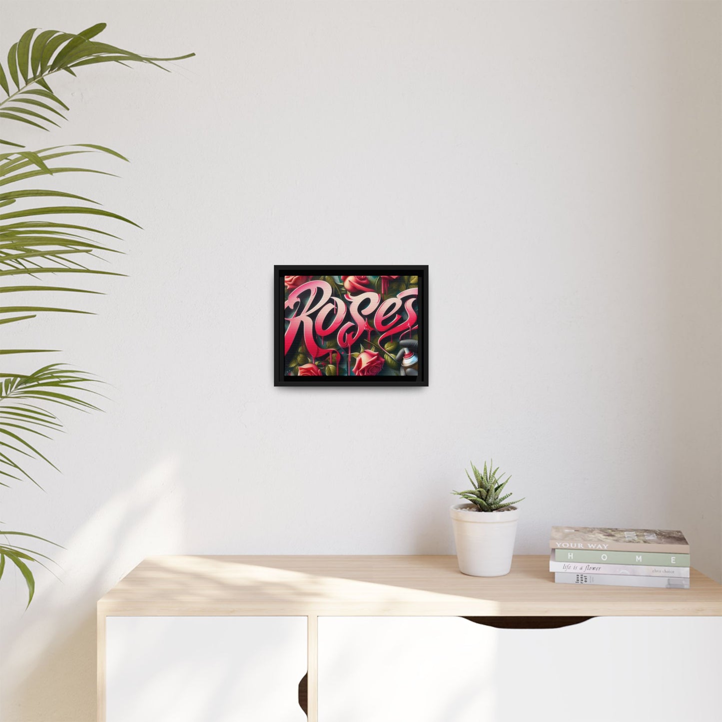 Roses Drip #26 Matte Canvas Framed