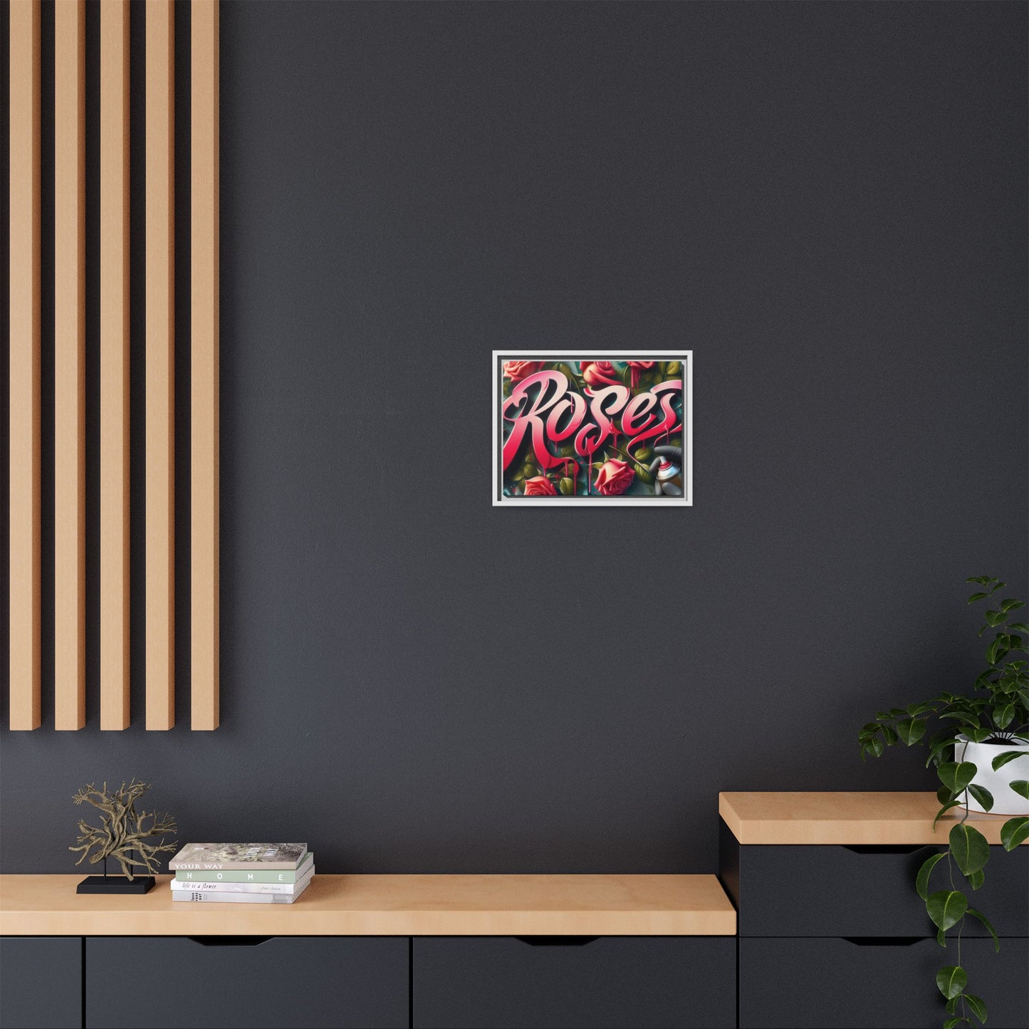 Roses Drip #26 Matte Canvas Framed