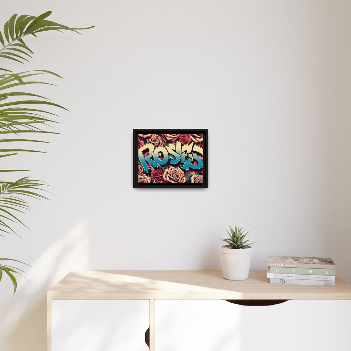 Roses Graffiti #27 Matte Canvas Framed