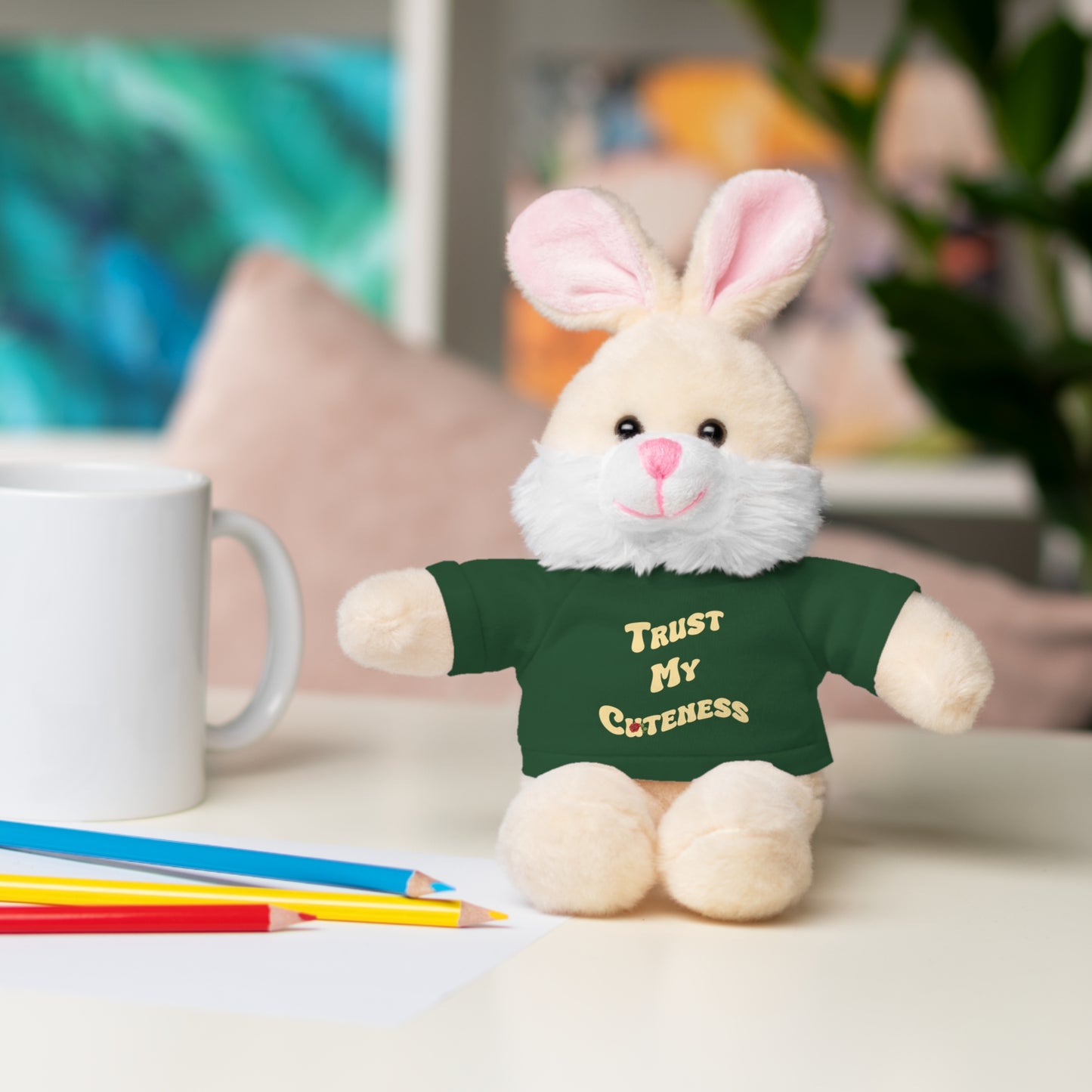 Stuffed Animals with Trust My Cuteness Tee