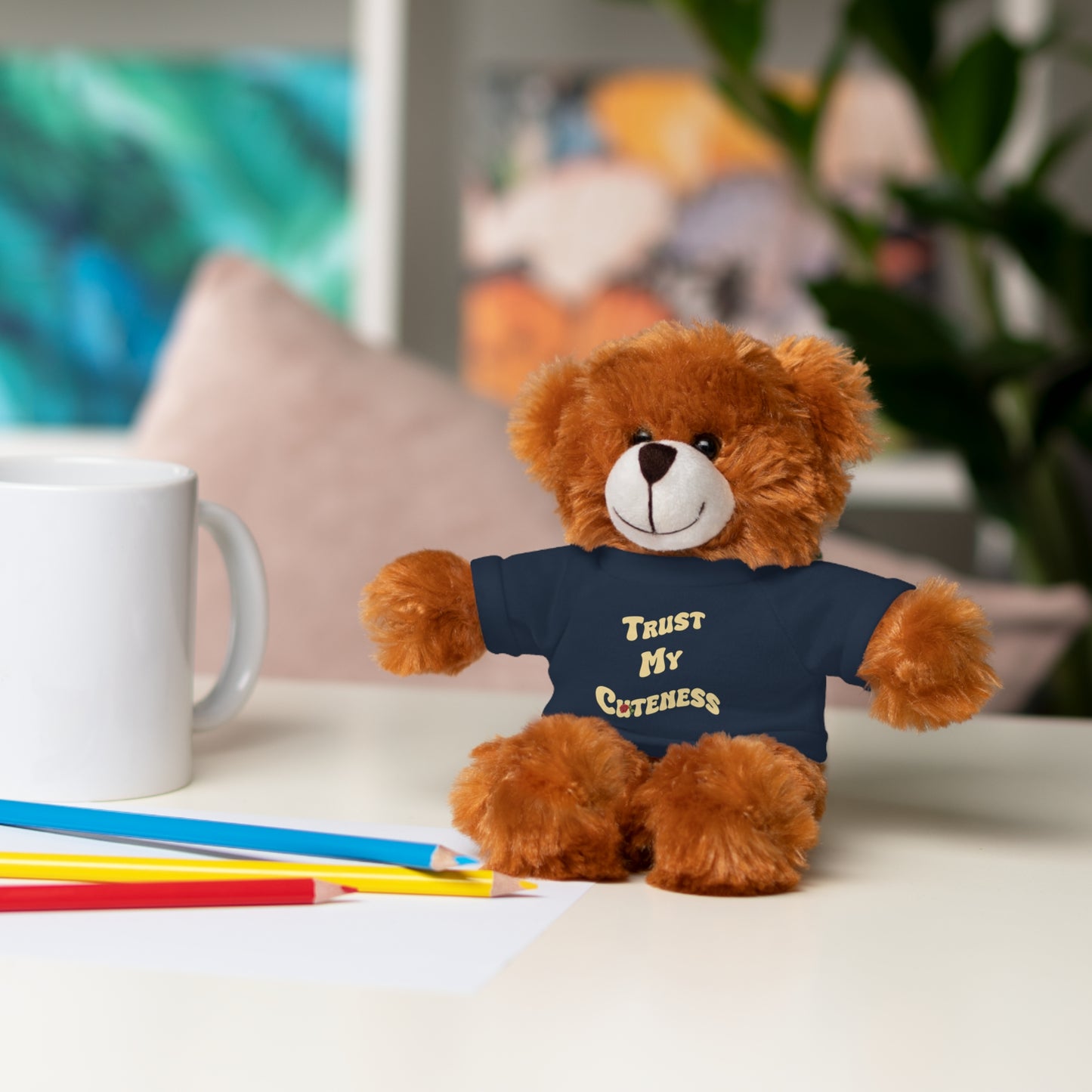 Stuffed Animals with Trust My Cuteness Tee