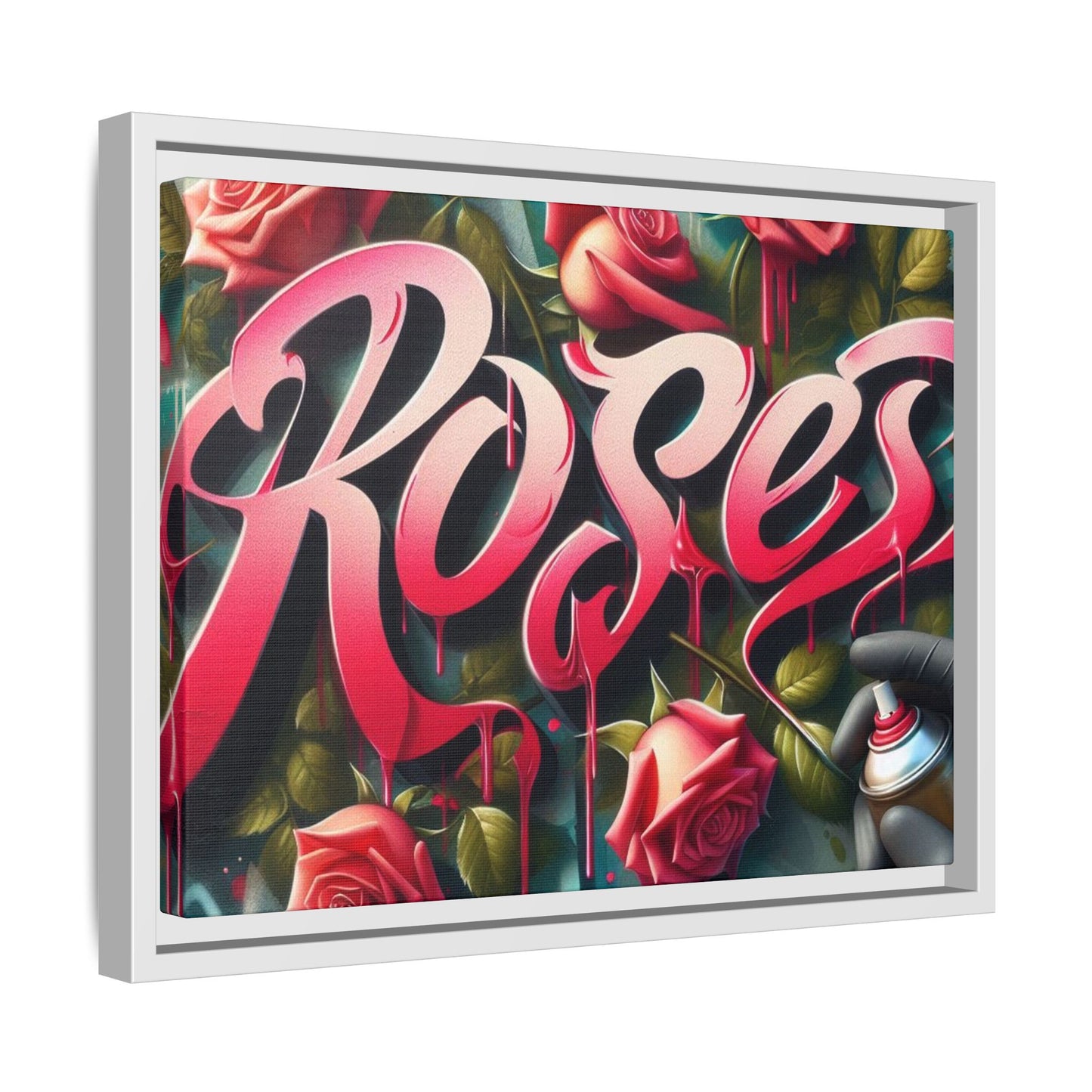 Roses Drip #26 Matte Canvas Framed