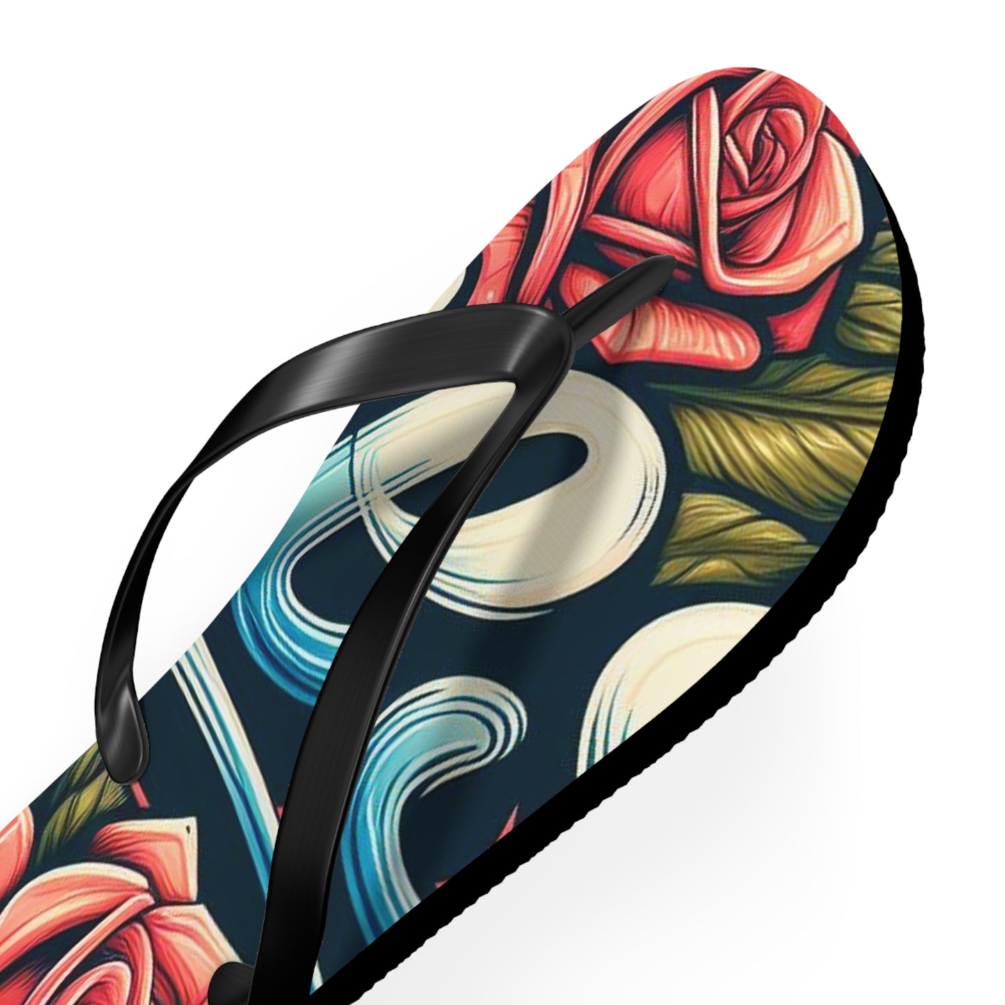 Roses Graffiti #16 Flip Flops