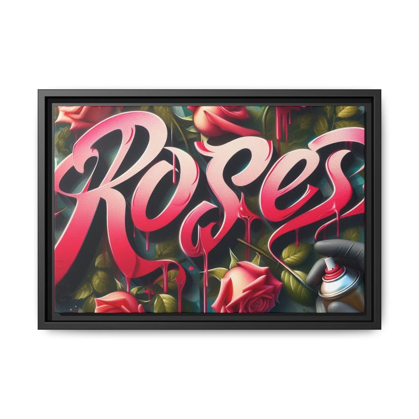 Roses Drip #26 Matte Canvas Framed