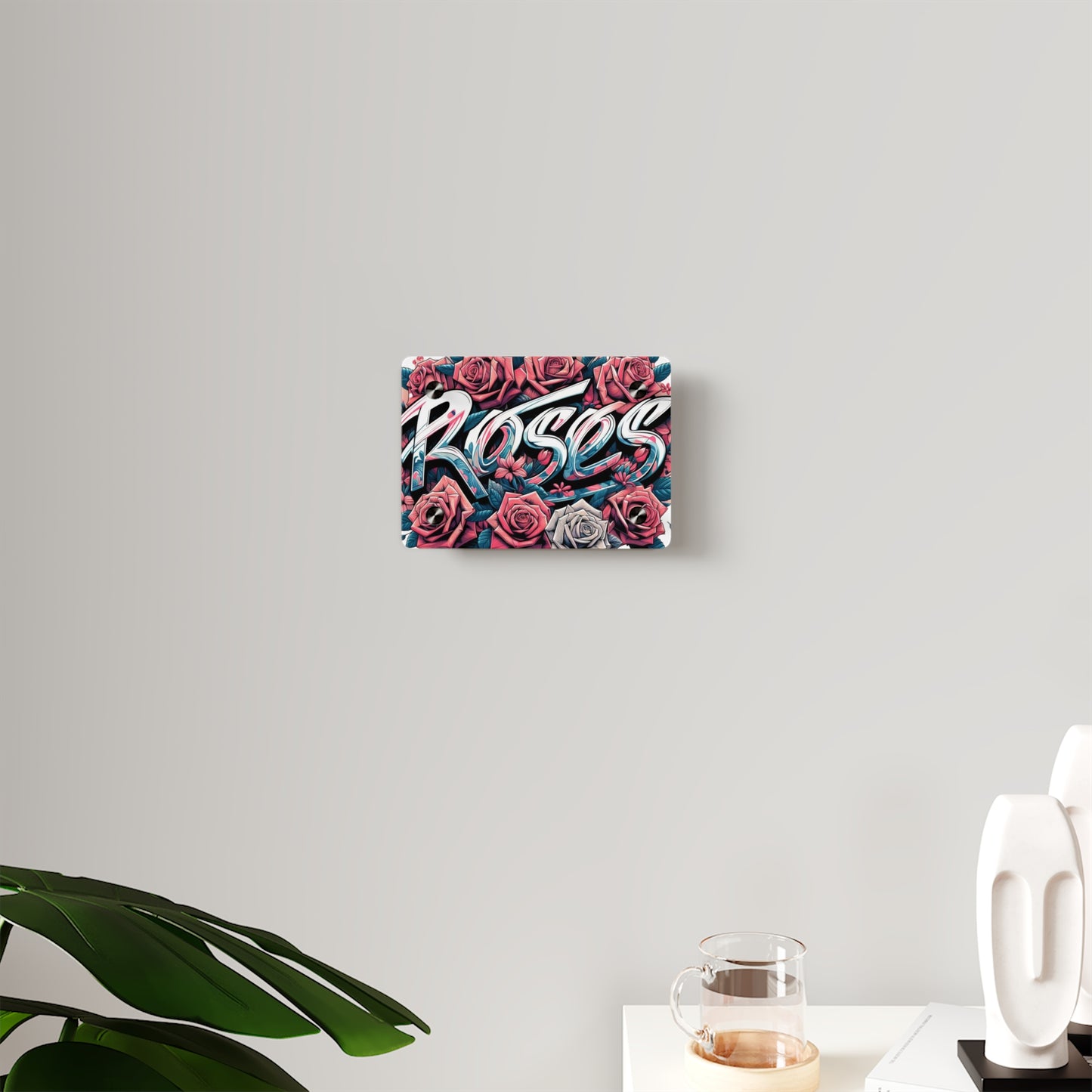 Roses Graffiti #11 Acrylic Wall Art Panel
