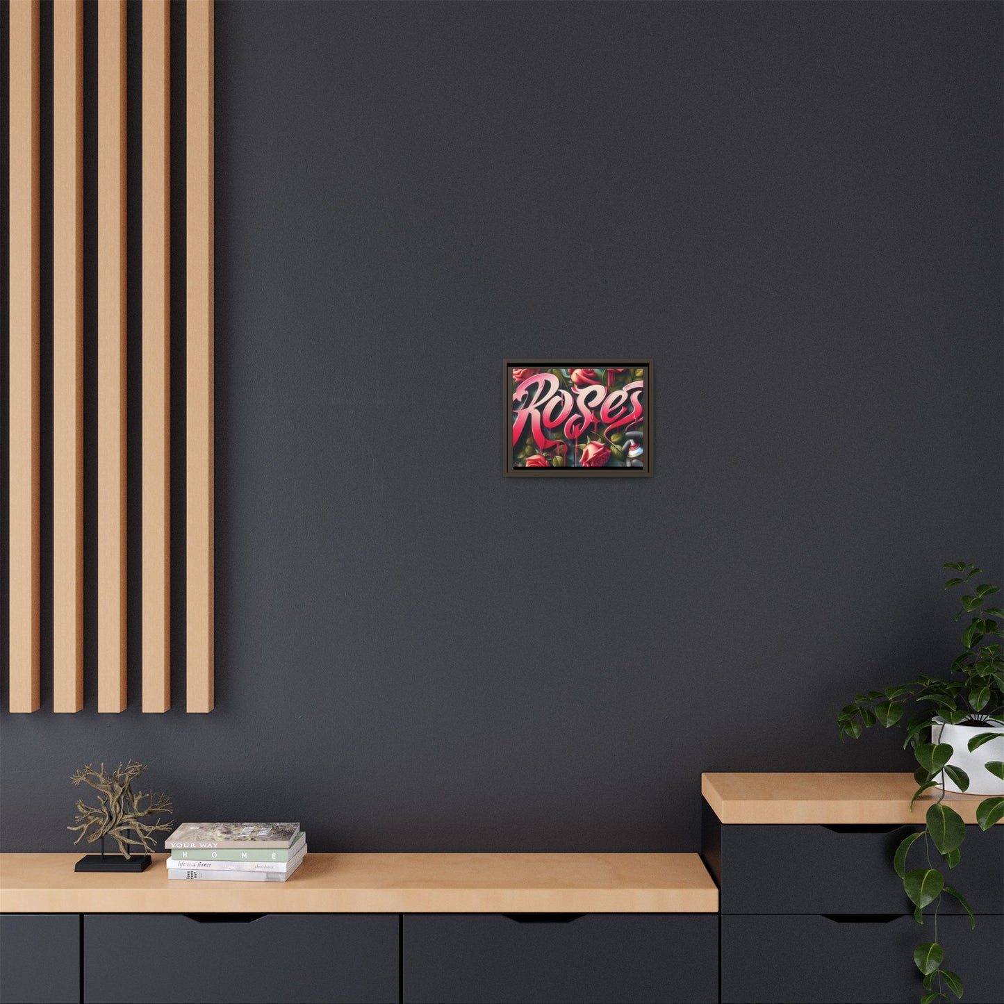 Roses Drip #26 Matte Canvas Framed